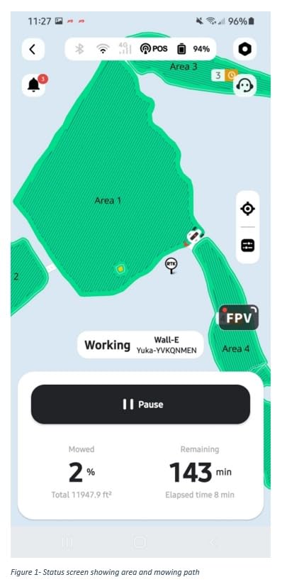 Mammotion YUKA 1500 Robot Lawn Mower, 3D Vision & RTK Technology Fusion Mapping System, Reception 0.37 Acre, Max.0.44 Acre, Lawn 45% Slope, Cut Height 1.2