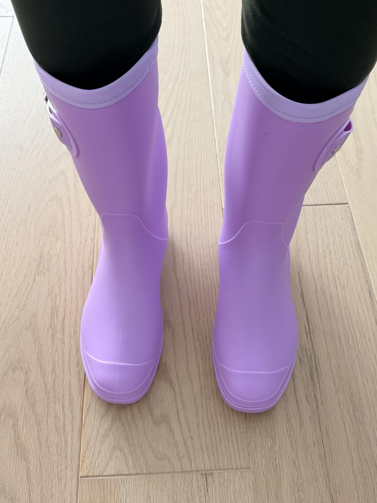Women's Mid Calf Rain Boots Waterproof Fashion Garden Shoes Anti-slipping Rainboots For Women Comfortable Insole Light Rain Shoes customer photo 2