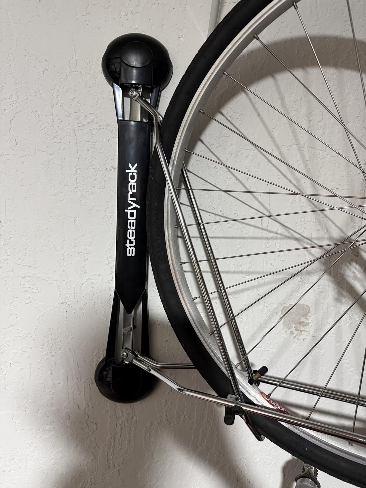 Steadyrack Fat Tire Bike Rack – Vertical Wall Mount Storage for Fat Bikes with 2.8”–4.5” Wide Tires – Space-Saving Pivot Design for Garage or Home customer photo 1