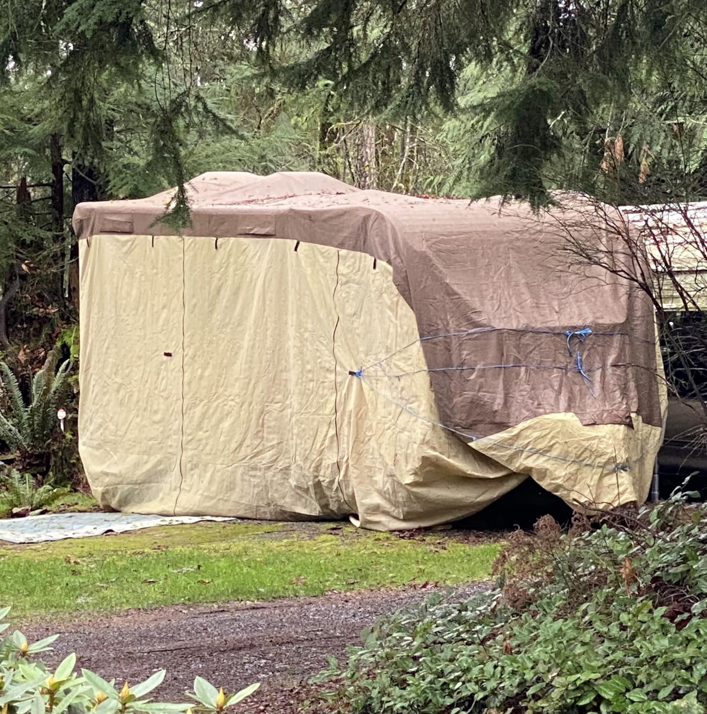 Umbrauto Travel Trailer RV Cover 24' ~ 27' – Upgraded 9-Layers Top Camper Cover, Waterproof & Windproof Heavy Duty Toy Hauler RV Cover for Winter Snow with Tongue Jack Cover, Gutter Covers customer photo 1
