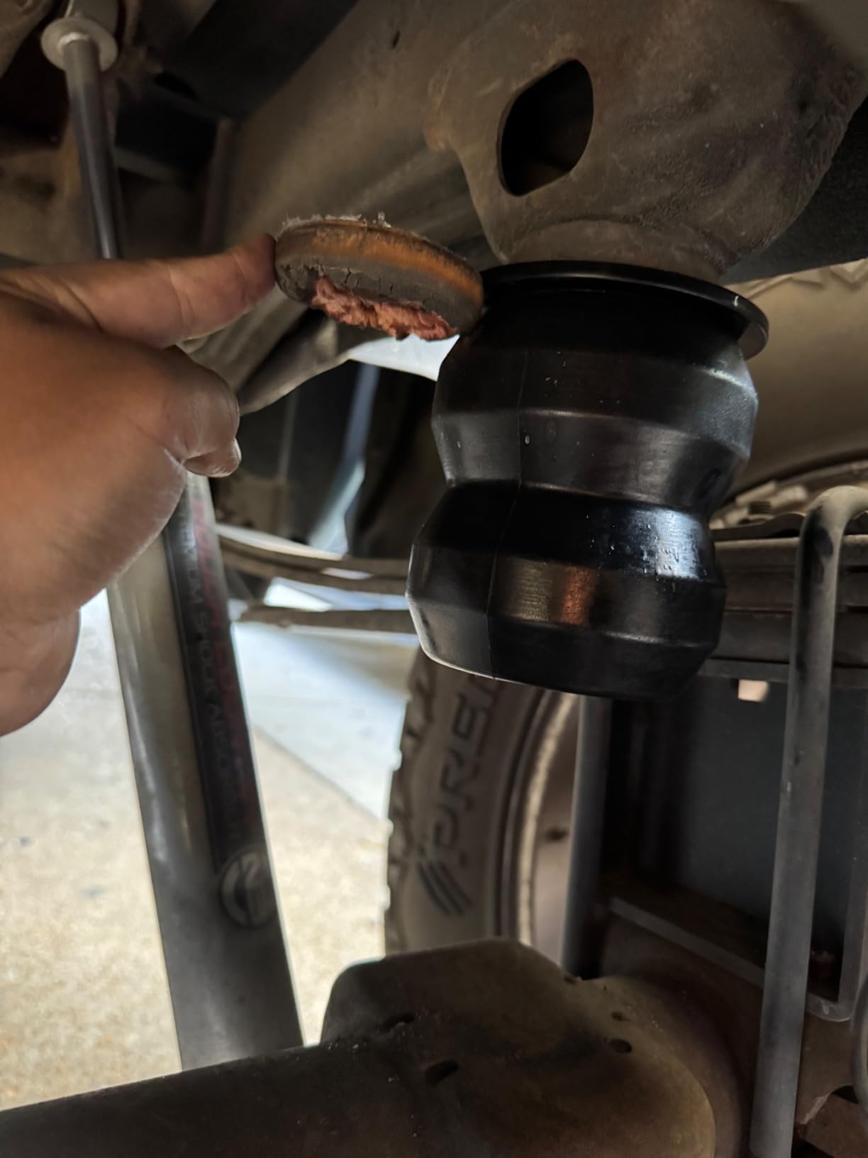 RULLINE Enhanced Rear Suspension Bump Stops Compatible With 1999-2021 Silverado 1500 & Sierra 1500-2WD/4WD Off-Road, 8600 lbs Capacity, Compatible With Chevy & GMC Pickup Trucks customer photo 2