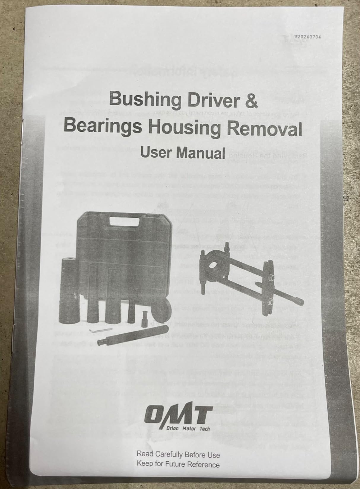 OMT Bushing Driver Tool & Bearing Press Kit, 5-Ton Bearing Puller Tool Set customer photo 1