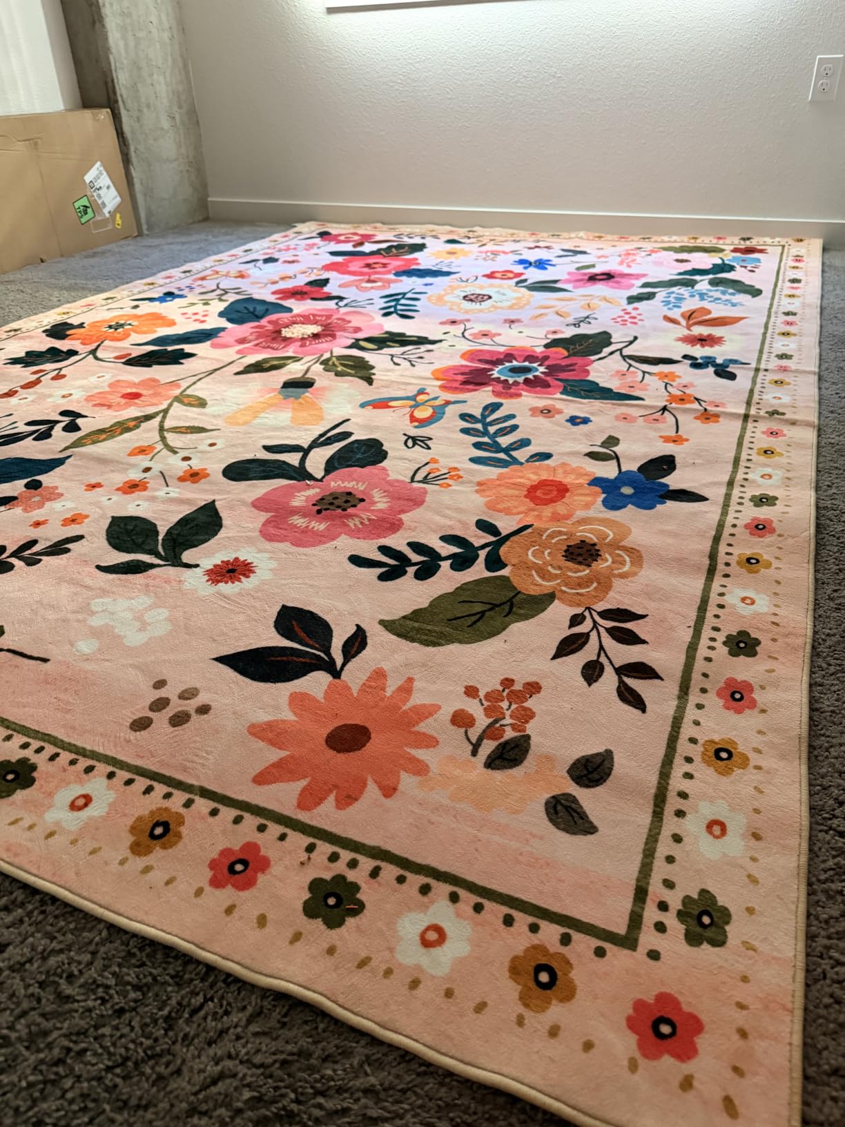 RELEANY Floral Washable 5x7 Area Rugs Black customer photo 1