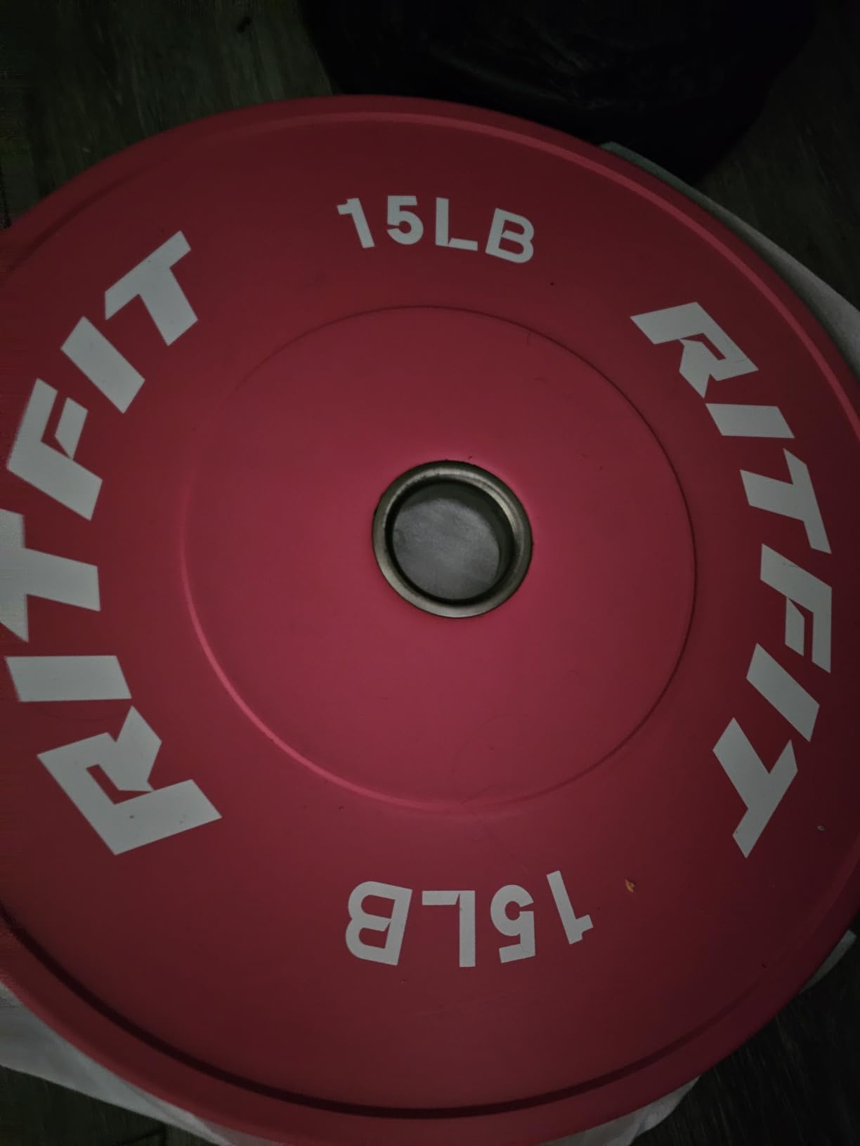 RITFIT Pink Olympic Bumper Plates with Steel Insert for Home Gym customer photo 1