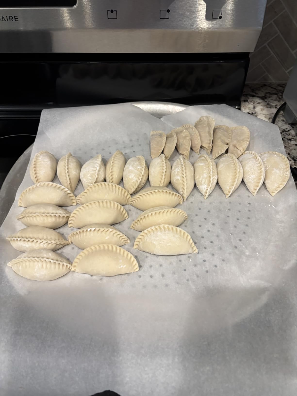 7 Piece Dumpling Maker Kit, Beige | All-in-One Empanada Maker Set with Press Molds & Ring Cutters, BPA-Free Kitchen Accessories, Home Cooking Tools customer photo 1