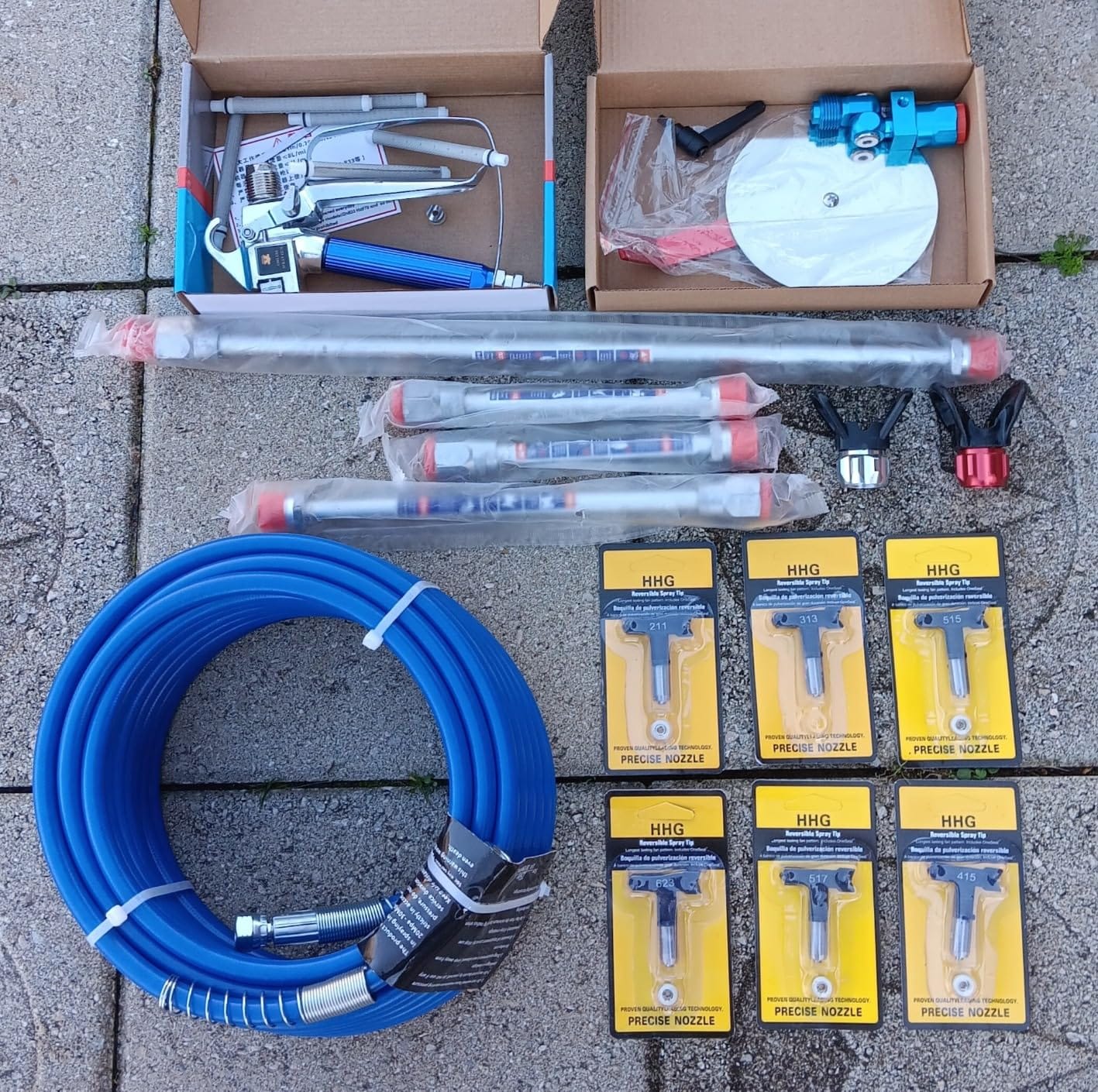 22Pcs Airless Paint Sprayer Gun Kit & 50Ft x 1/4“ NPT Hose, 3600PSI customer photo 1