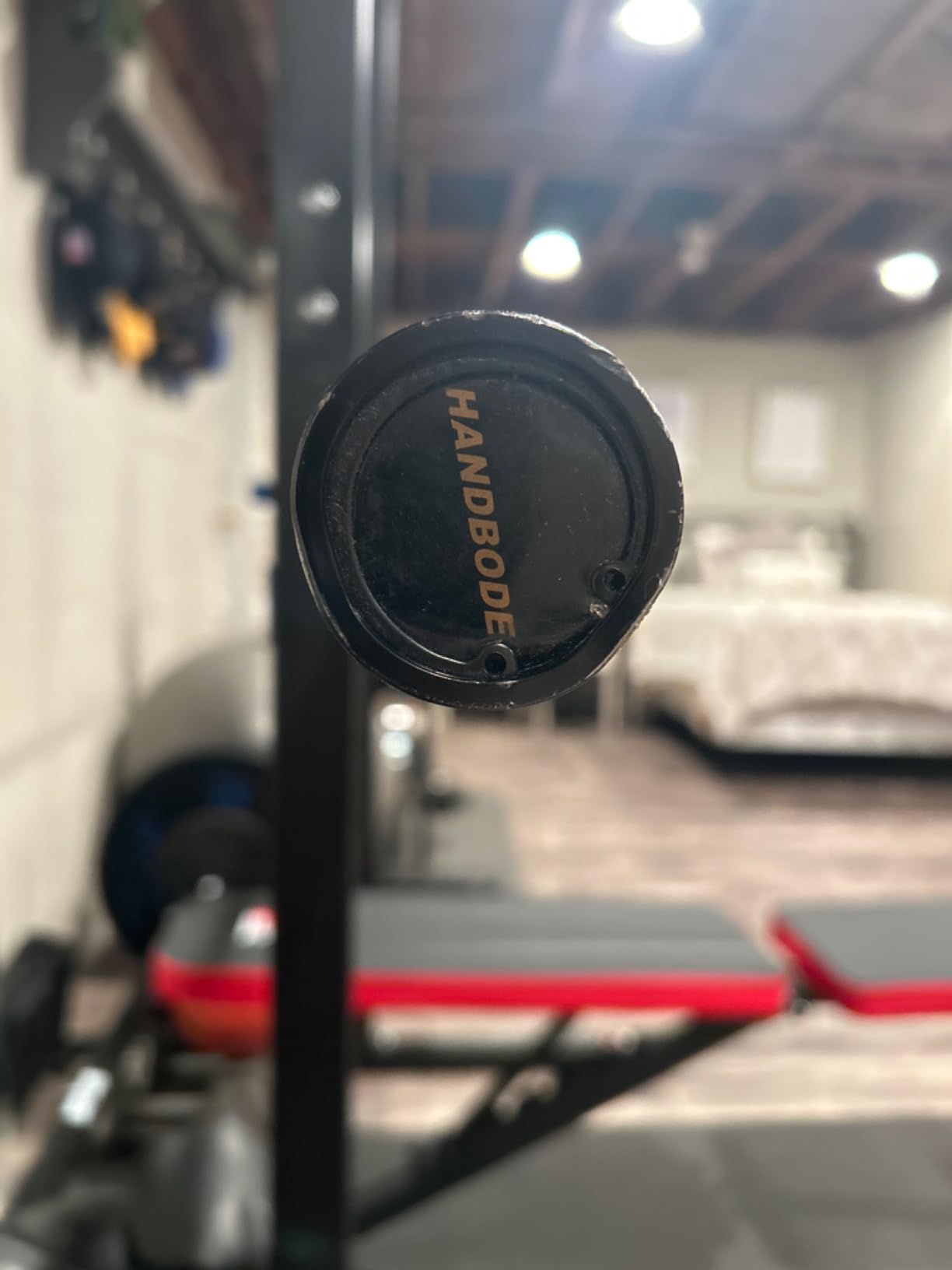 HANDBODE 7 ft Olympic Barbell, 45 lb Weight Bar, 2-Inch Sleeves customer photo 1