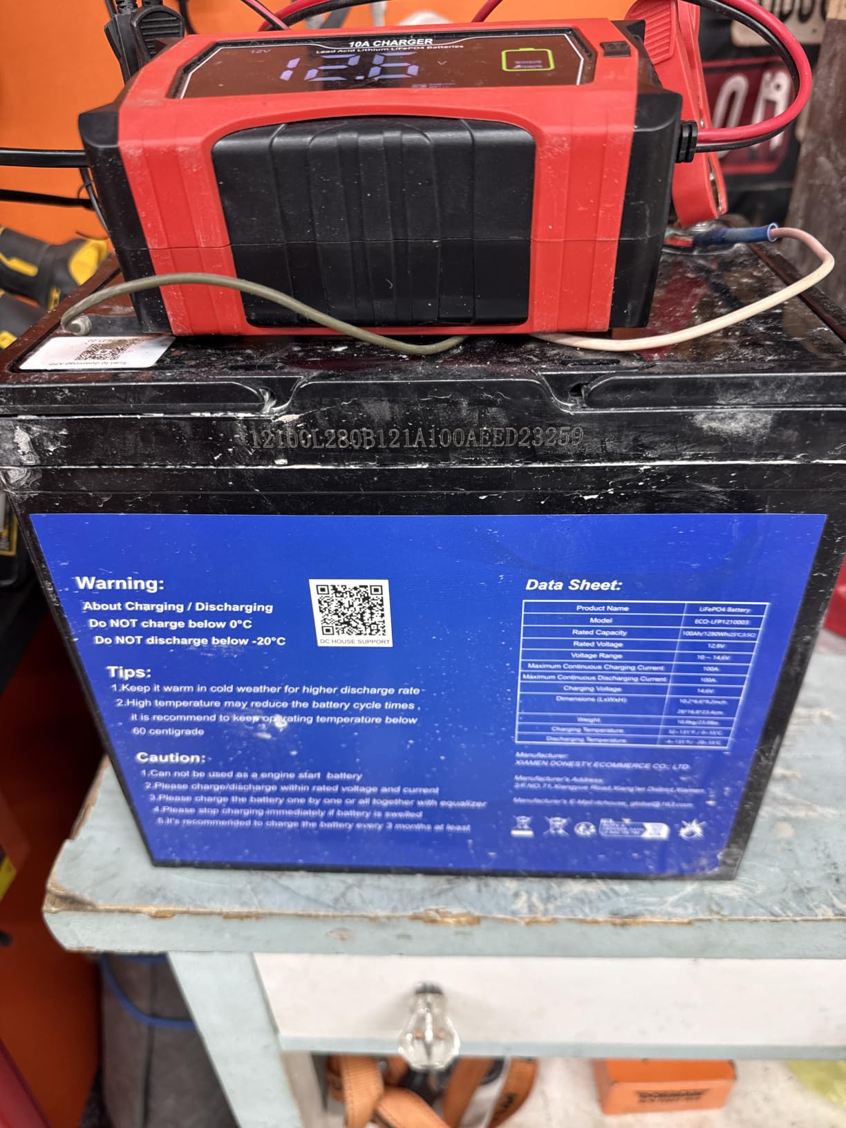 DC HOUSE 12V 100Ah Bluetooth LiFePO4 Trolling Motor Lithium Battery customer photo 1