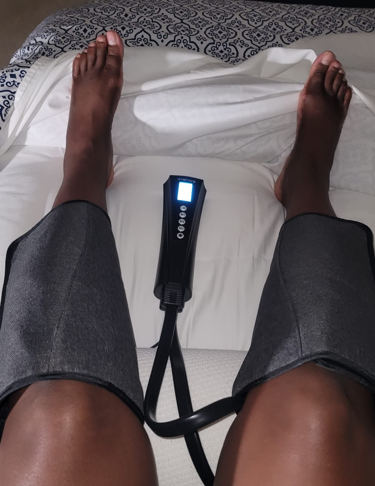 UMARMUNG Air Compression Leg Massager with Heat, Gifts for Men, Dad, Husband, Women, Mom, Wife, Her, Presents for Christmas, Mothers Day, Birthday, Valentine's Day, Works for Foot, Calf, Knee, Thighs customer photo 2