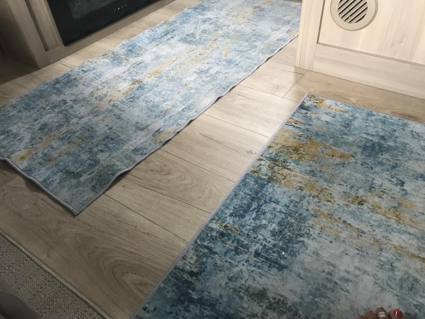 Ompaa 2x6 Rug Runners for Hallways Kitchen Runner Rug Non Slip Washable Grey Long Runner Rugs with Rubber Backing Soft Abstract Carpet Runner for Hallways, Kitchen, Bedroom, Bathroom, Entryway customer photo 2