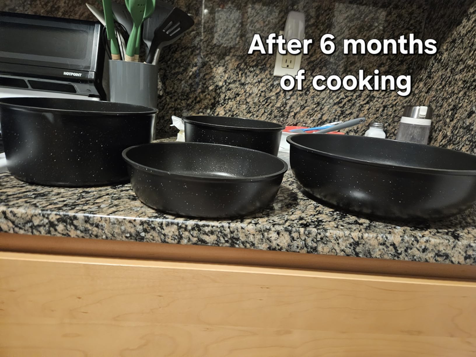 Nonstick Pots and Pans Set - 20 Pack KIKCOIN Stackable Cookware Set with Detachable Handle, RV Kitchen Cooking Set with Removable Handles - Oven Safe, Induction Ready (Black) customer photo 2
