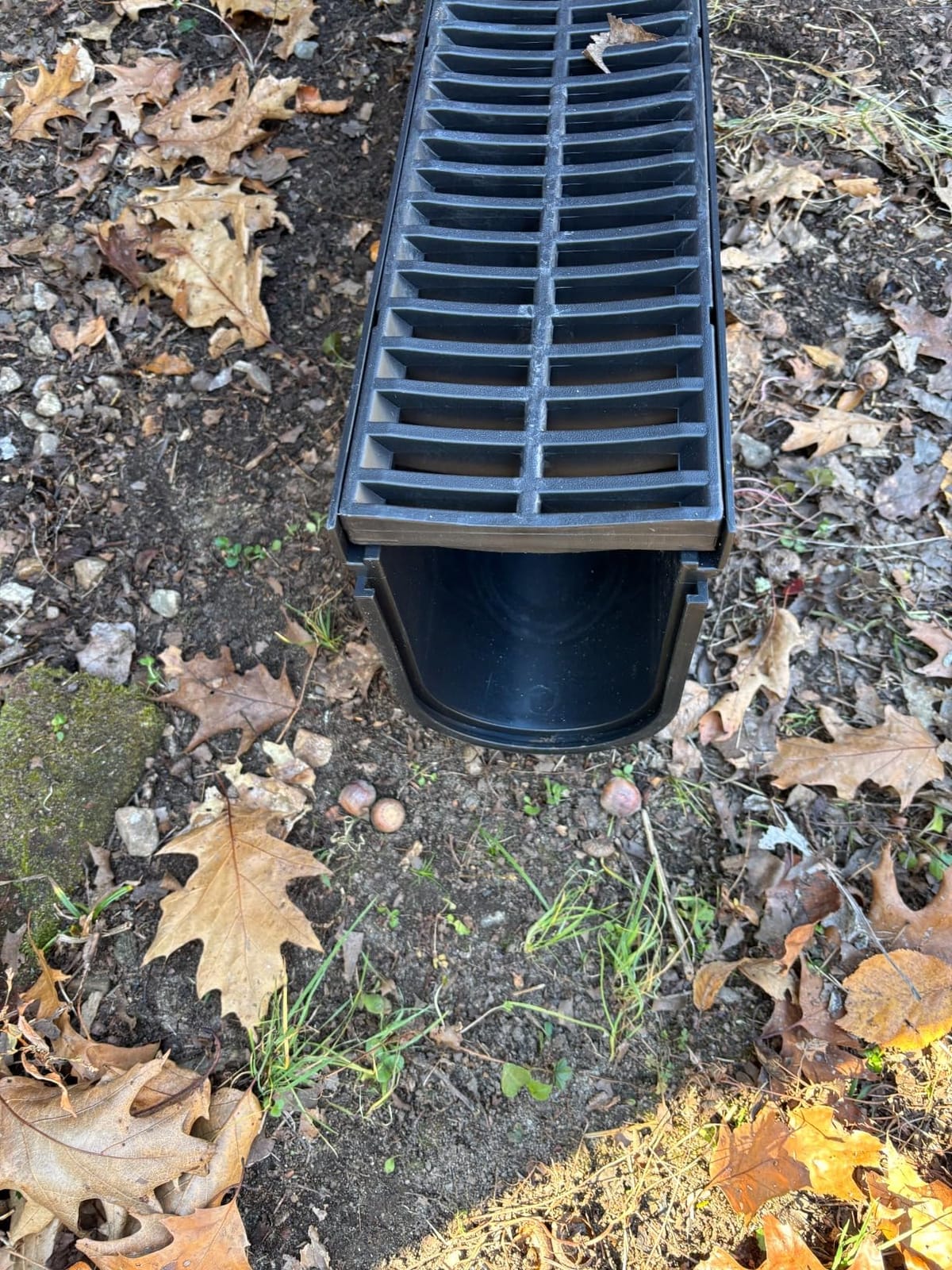 Dollate Trench Drain System, Channel Drain with Plastic Grate, 5.9x5.1-Inch HDPE Drainage Trench, Black Plastic Garage Garden Drain, Trench Drain Grate, with 6 End Caps, Convenient Assembly 6 Pack customer photo 2