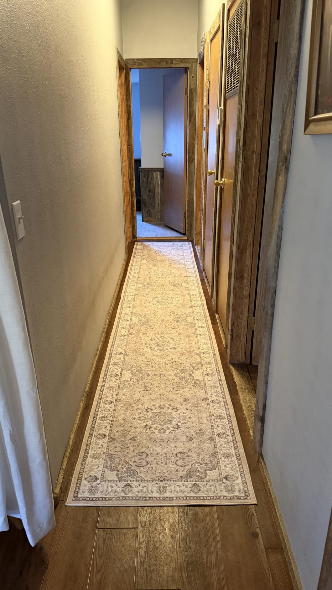 Washable 2x3 Entryway Area Rug - Neutral Kitchen Rug Runner Vintage Soft Floor Mat Non Slip Indoor Farmhouse Carpet for Bathroom Living Room Bedroom (2 X 3, Beige) customer photo 1