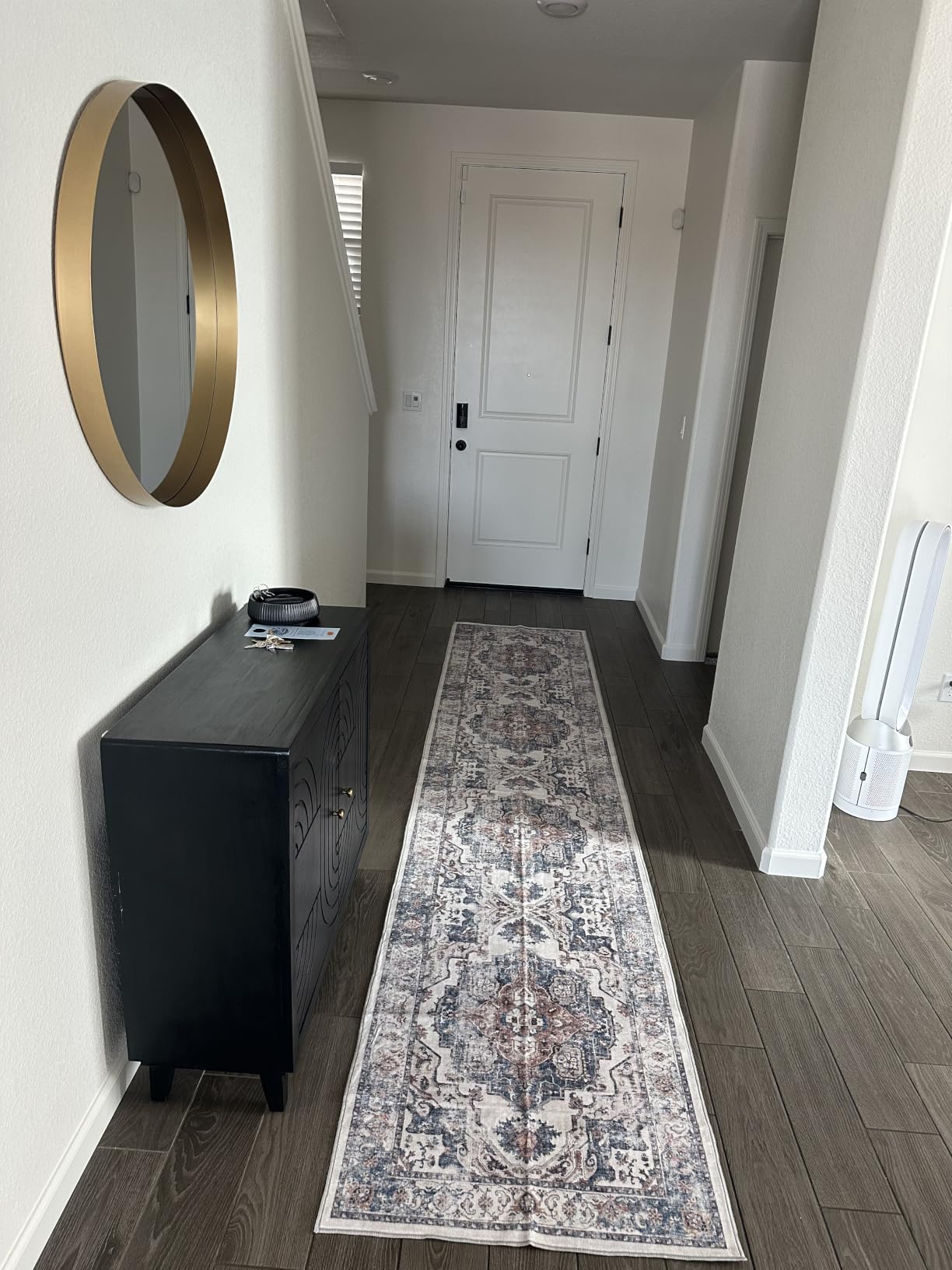 Washable 2x3 Entryway Area Rug - Neutral Kitchen Rug Runner Vintage Soft Floor Mat Non Slip Indoor Farmhouse Carpet for Bathroom Living Room Bedroom (2 X 3, Beige) customer photo 2