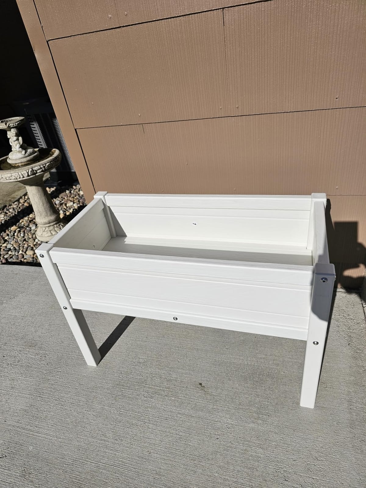 Small HDPE Raised Garden Bed, Elevated Planter Box with Legs, Outdoor All-Weather Planter Raised Beds for Seeds, Herbs, Flowers, Vegetables (Navy Blue) customer photo 2