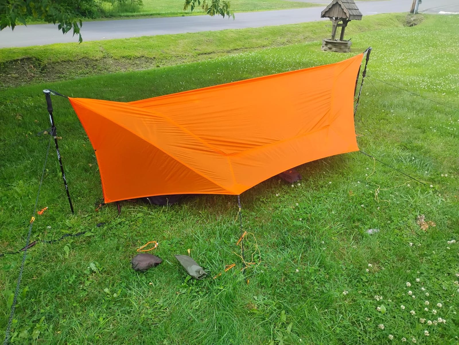 SkyNest 11ft Camping Hammock with Net and Rain Fly, 4-in-1 Double Tent | 440 lb Capacity, 3.3 lb Ultralight, 20D Ripstop Nylon, PU3000mm Rain Fly UPF50+, Double-Layer, Ridge Rope, Ground Tent Mode customer photo 2