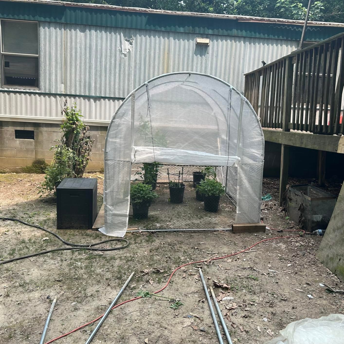 VEVOR Walk-in Tunnel Greenhouse, 14.6x6.4x6.3 ft Hoop House Greenhouse Tunnel, Plant Hot House with Galvanized Steel Frame, White PE Cover, Roll-up Zipper Door and 8 Windows for Outdoor customer photo 1