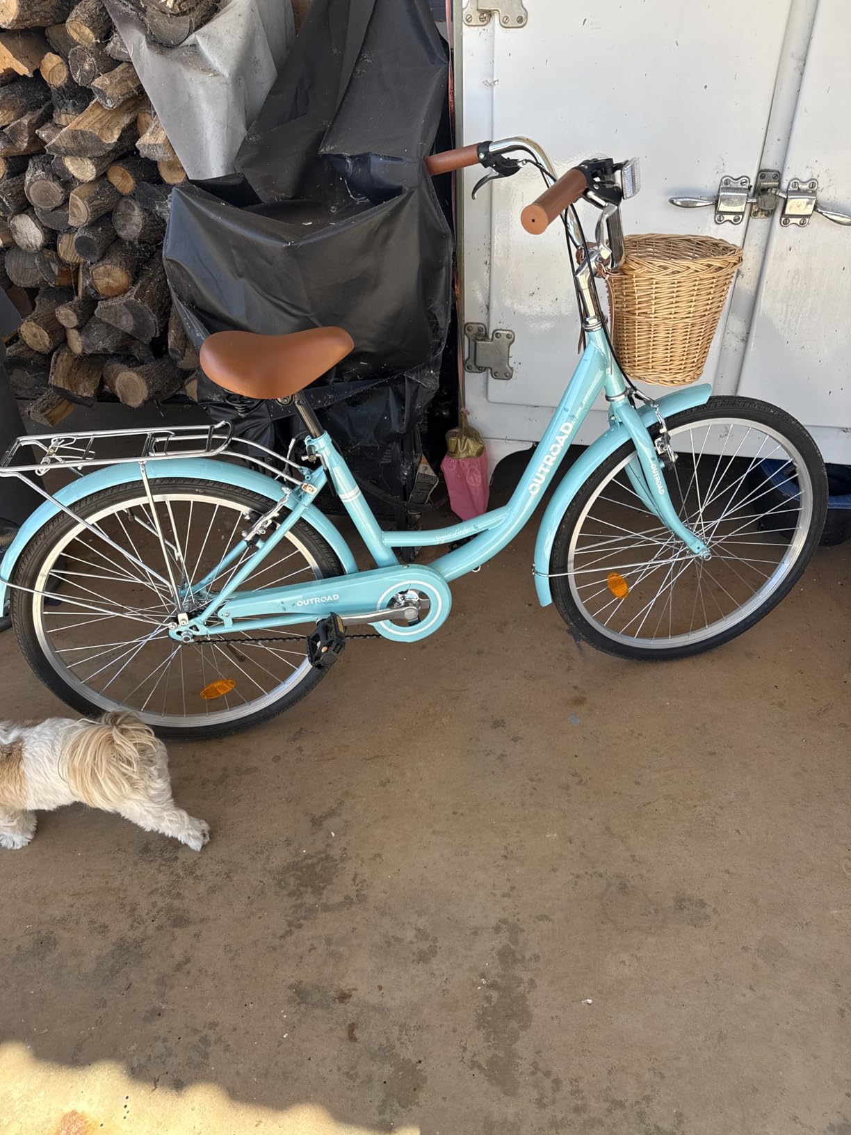 Max4out Women Bike Beach Cruiser Bike for Adult, 24 & 26 Inch Comfort Bikes with Rattan Front Basket, Womens Bicycle with Adjustable Seat and Dual V-Brake (Pink & White & Green & Purple & Black) customer photo 2