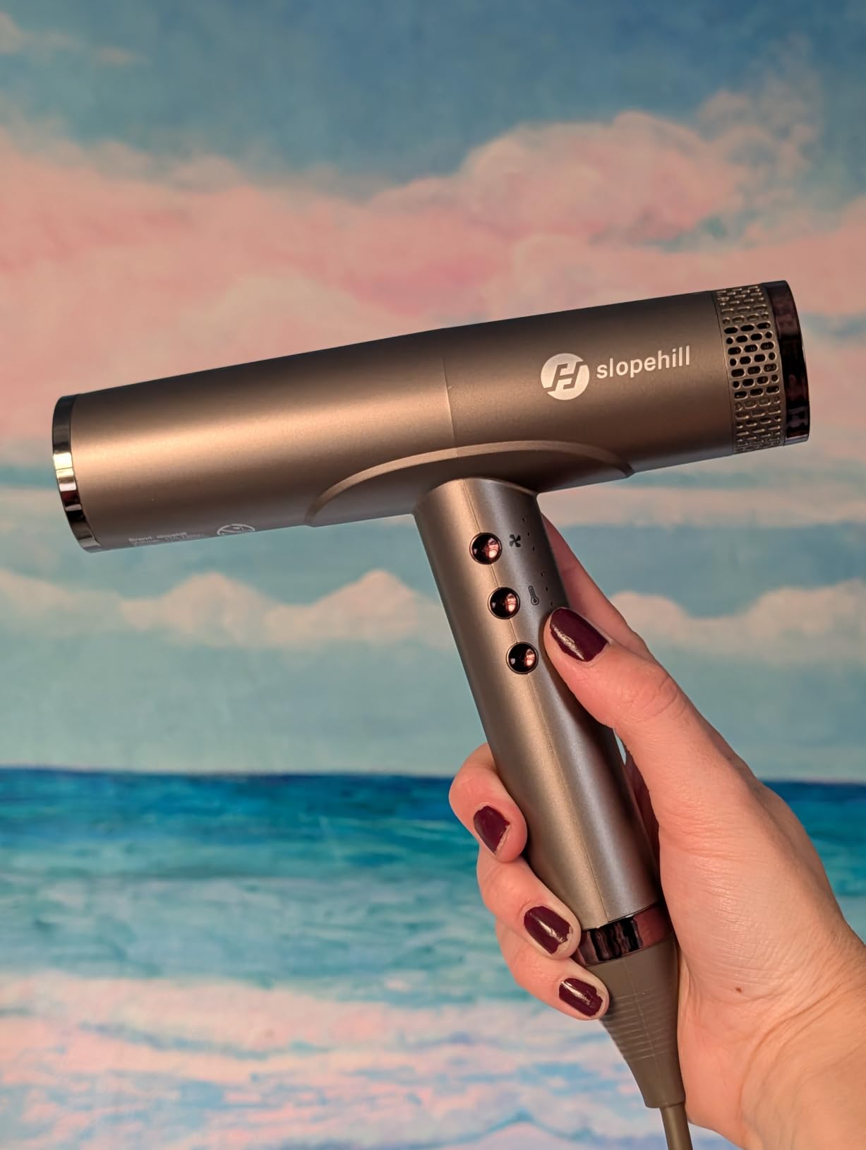 slopehill Professional Ionic Hair Dryer, High-Speed Blow Dryer with Brushless Motor for Salon Use, Lightweight Compact Hairdryer for Travel, Low Noise Quiet for Home, Ceramic Pink customer photo 2