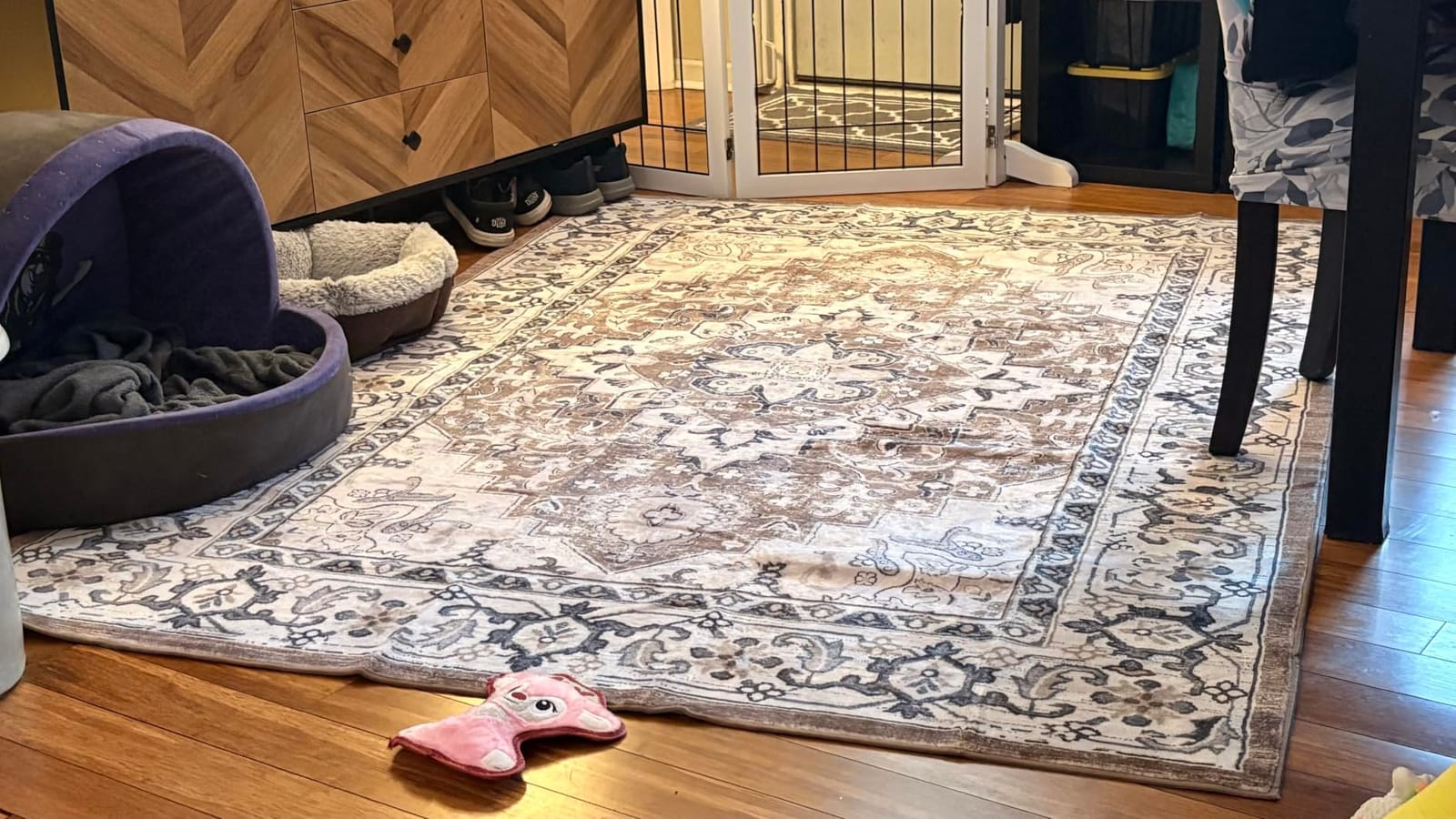 Lofus 5x7 Area Rugs for Living Room Bedroom, Soft Boho Carpet Floral Brown customer photo 1
