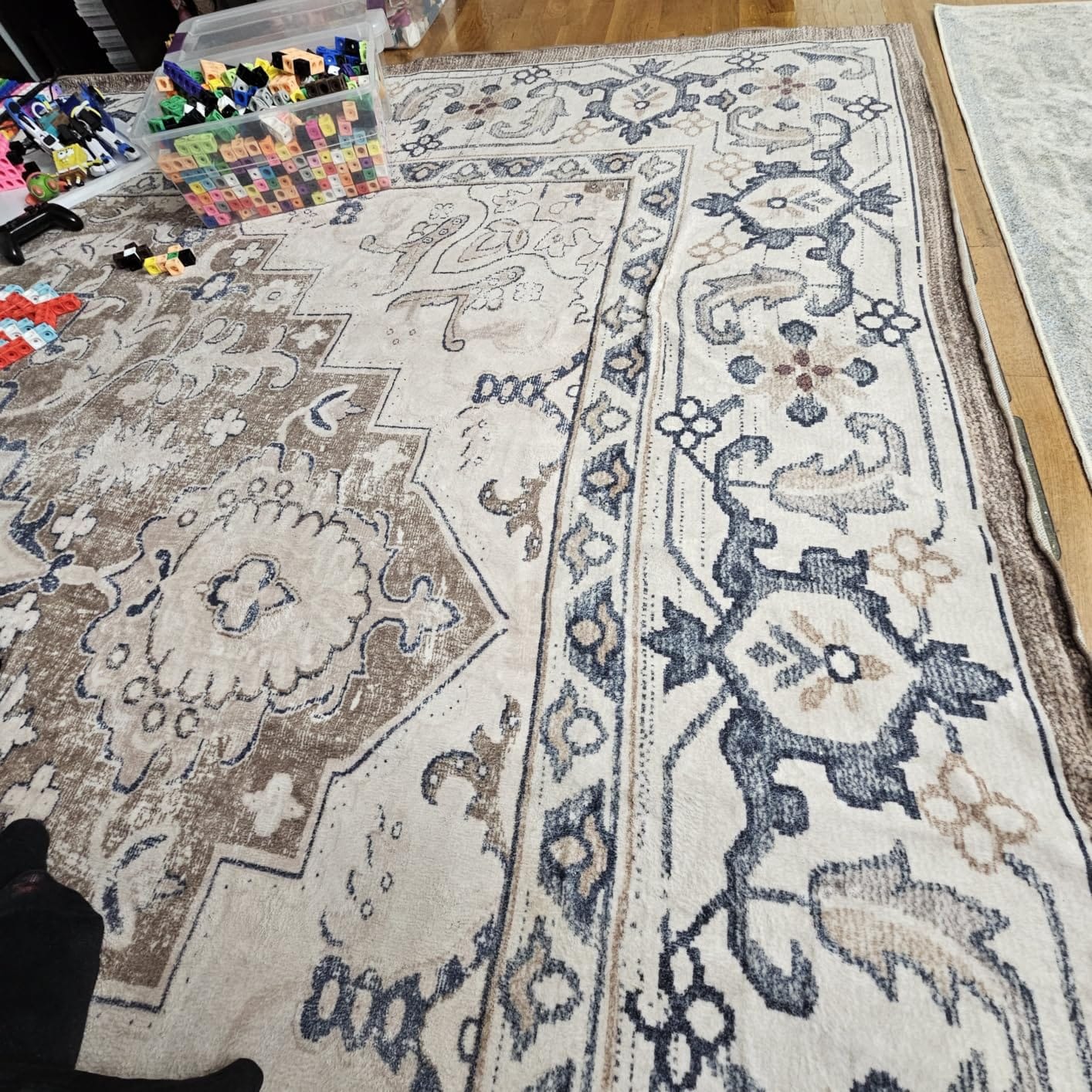 Lofus 5x7 Area Rugs for Living Room Bedroom, Soft Boho Carpet Floral Brown customer photo 2