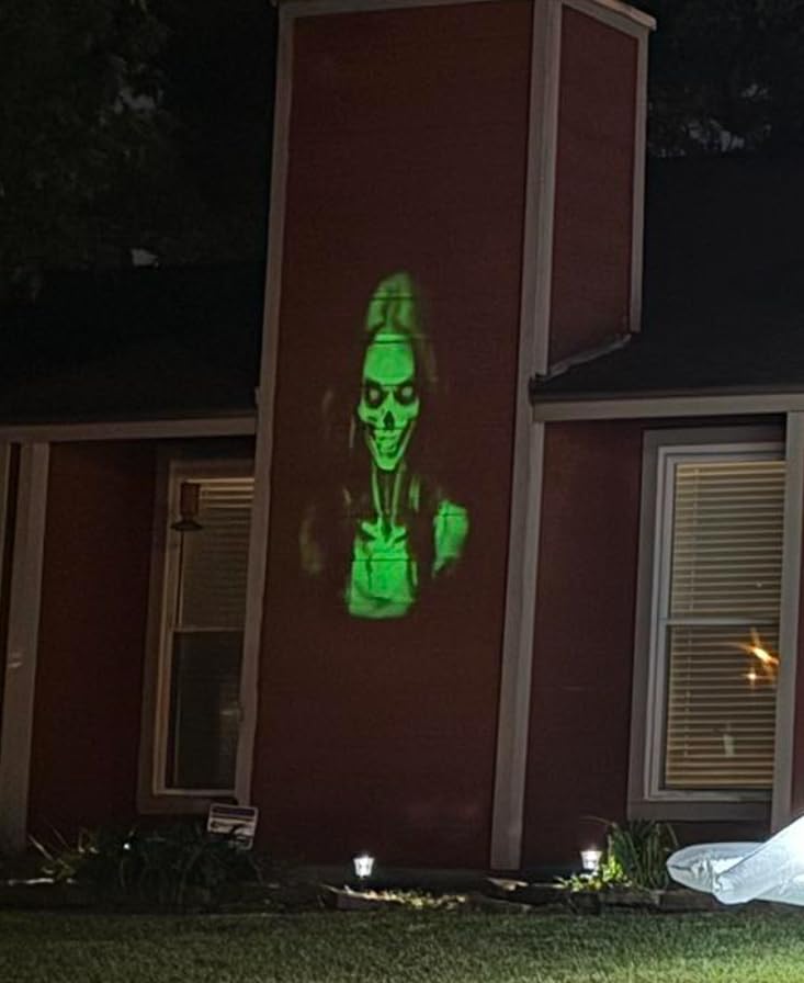 Halloween Projector Lights Outdoor, 3D Dynamic Ghost Decorations Light, 2026 Upgraded Clearer Ghost HD Patterns, Holiday Light for Home Window Wall Halloween Garage Door Decor customer photo 1
