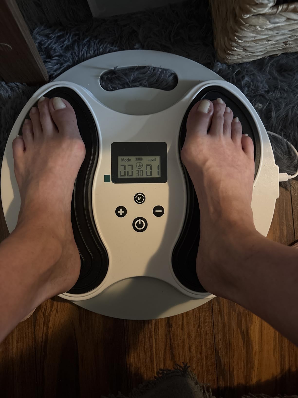 EMS Foot Massager for Neuropathy with 4 TENS Unit Muscle Stimulator Pads | Dancespot NMES Foot Stimulator for Neuropathy Feet Nerve FSA Eligible Electric Foot Massager for Circulation and Pain Relief customer photo 2