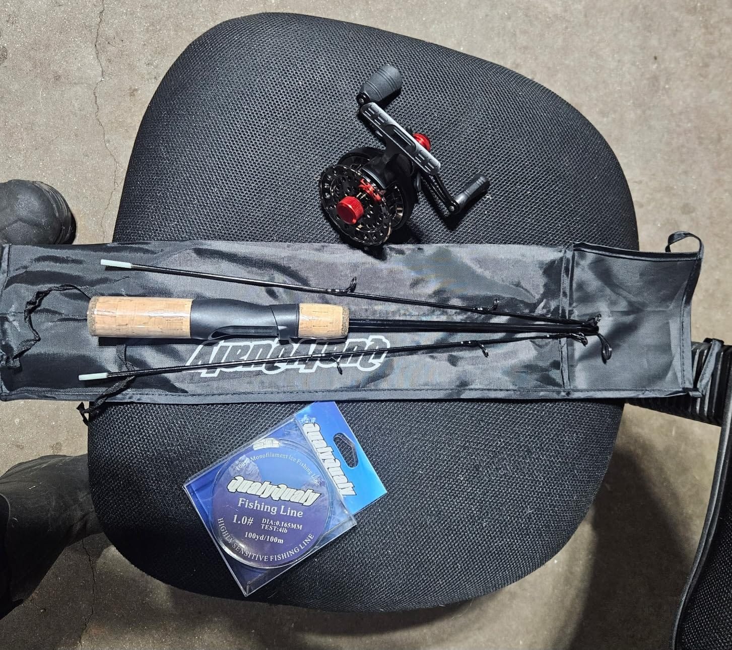 QualyQualy Ice Fishing Rod and Reel Combo 24-28 inch M/ML Inline Ice Fishing Combos 2 Different Tips for Walleye Perch Panfish Fishing Lover Gift customer photo 1