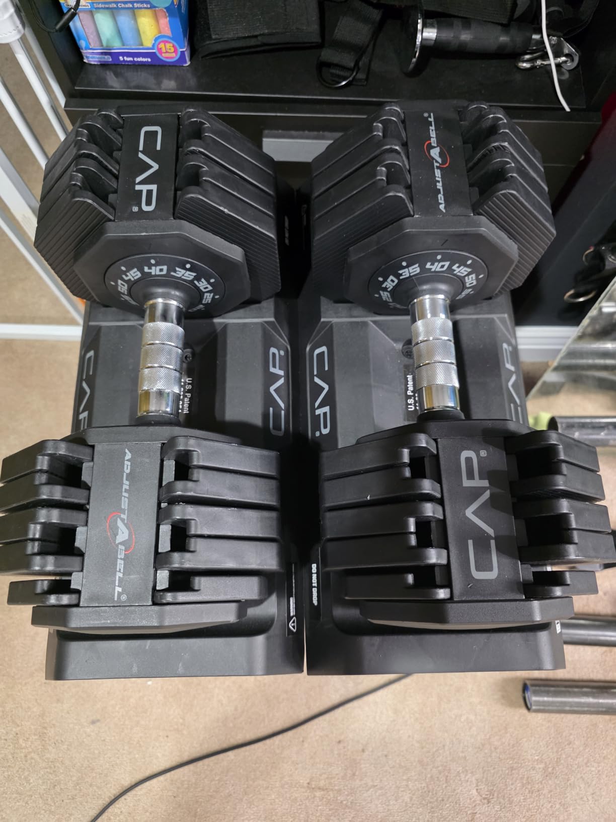 CAP ADJUSTABELL Adjustable Dumbbell Set, Premium Quick Select Adjustable Weights for Strength Training, Singles & Pairs, 12.5 LB, 25 LB & 55 LB, Round Dumbbells, Multiple Grip Handle Options customer photo 2