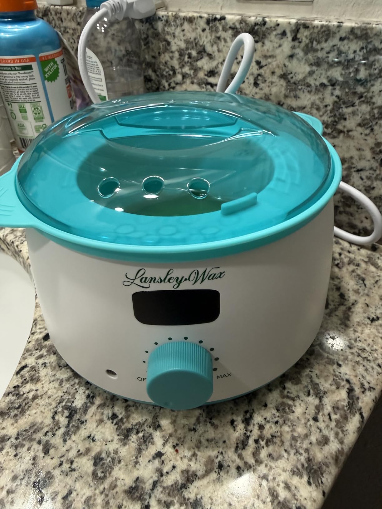 LANSLEYWAX Digital Waxing Kit for Women Men, Blue Green Wax Pot Warmer | Silicone Pot, Hard Wax Kit, Wax Machine for Sensitive Skin Hair Removal, Brazilian Bikini Leg Eyebrow Full Body Home Use customer photo 1