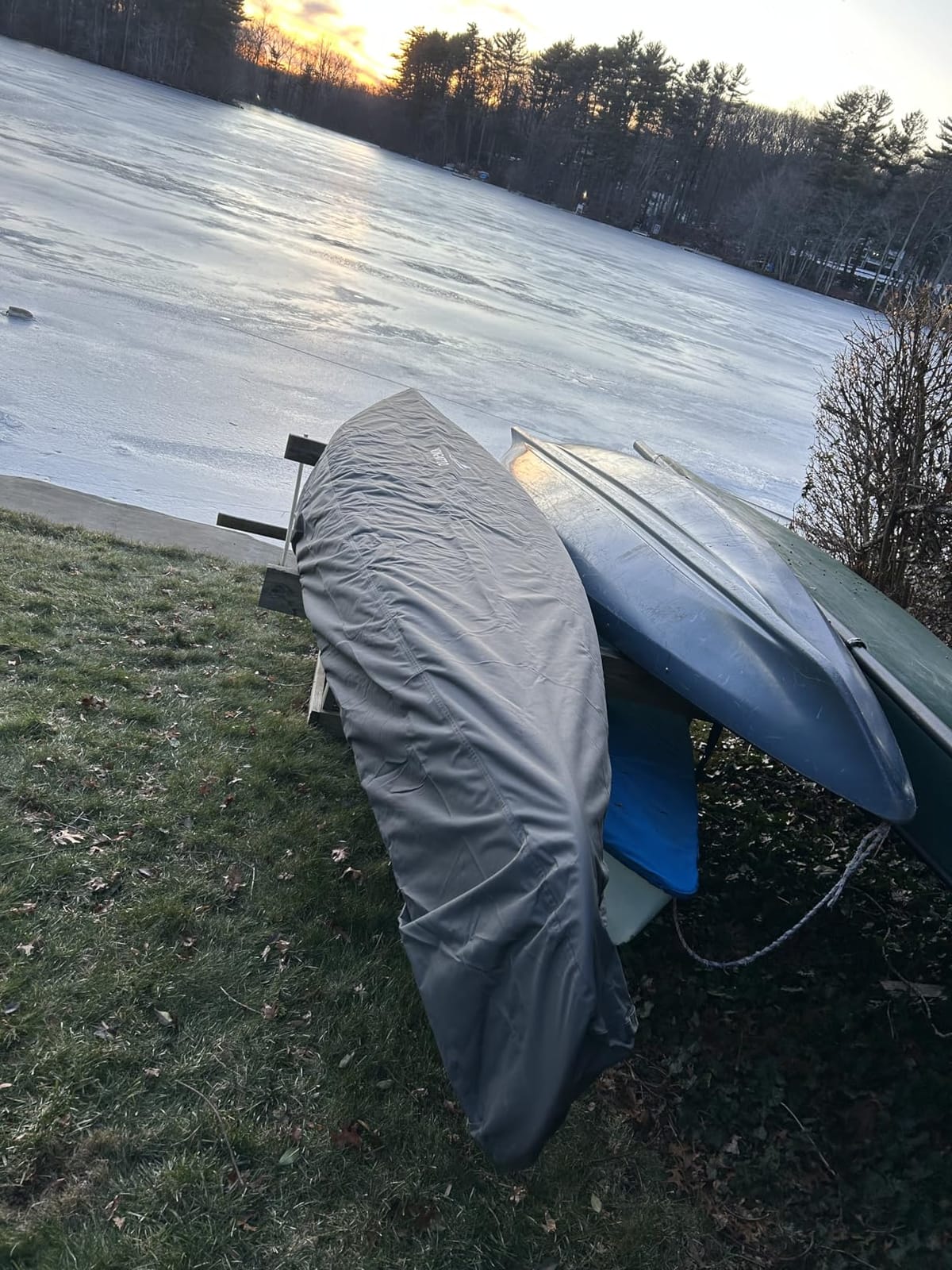 Kayak Cover 600D, Waterproof Full Coverage Canoe Cover with Zipper, Kayak Covers for Outdoor Storage, Heavy-Duty UV Protection and Tear & Dust Resistant for 16 ft Fishing Boats & Paddle Boards customer photo 2