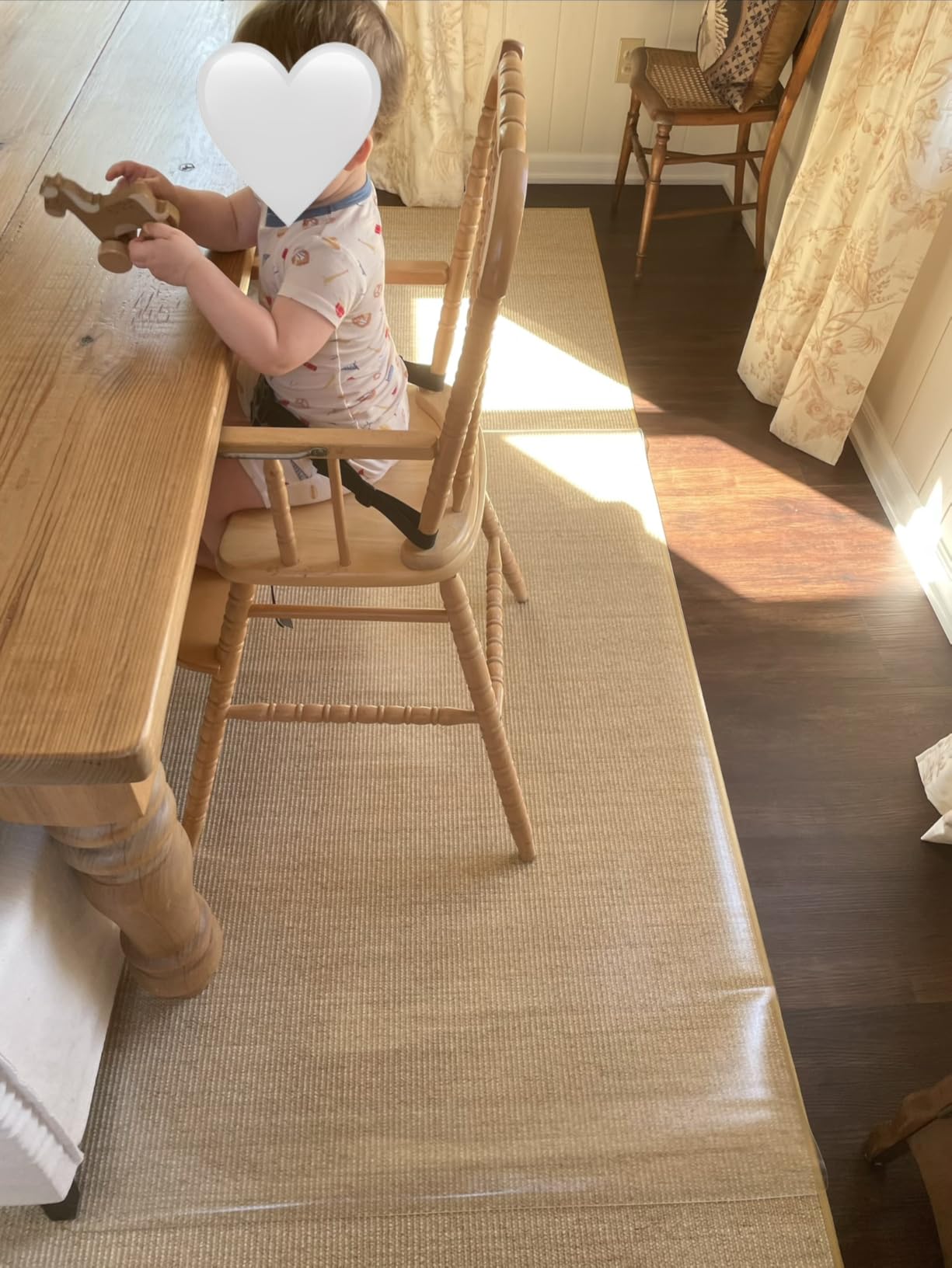 Area Floor Mat for Home, 5'×7' Large Black Waterproof Vinyl Area Rug | No Slip, Spill Resistant, Easy Clean for Dining Room, Hard Floor Protector Cover for Mud Room customer photo 2