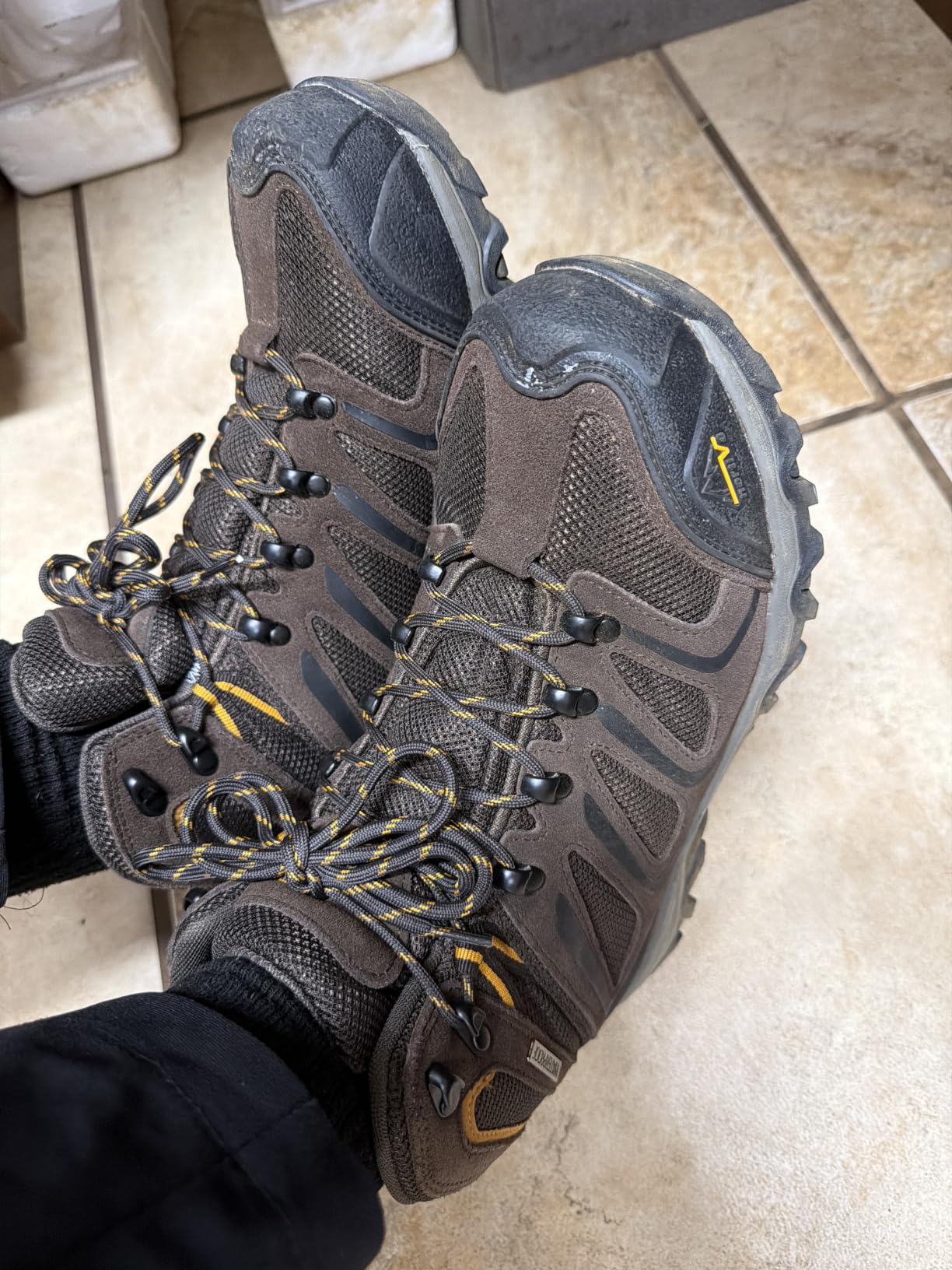 NORTIV 8 Waterproof Steel Toe Work Boots for Men | ASTM Safety Construction Boots Slip-resistant Outsole Comfortable & lightweight design All-day Wear ARMADILLO-STL customer photo 2