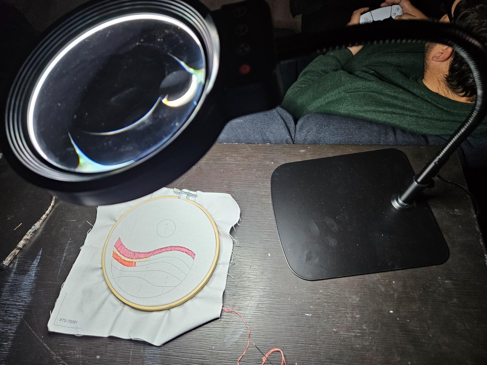 30X 10X Large Magnifying Glass with Light and Stand,LED Magnifier Desk Lamp customer photo 1