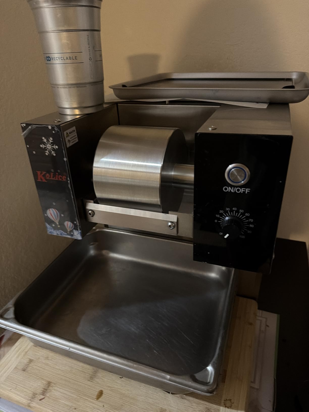 VEVOR Commercial Snowflake Ice Machine, 375LBS/24H Snowflake Ice Maker, Stainless Steel Ice Shaver Machine, Electric Snow Cone Maker, Air Cooling System for Rapid Heat Dissipation, for Bakery, Cafe customer photo 1