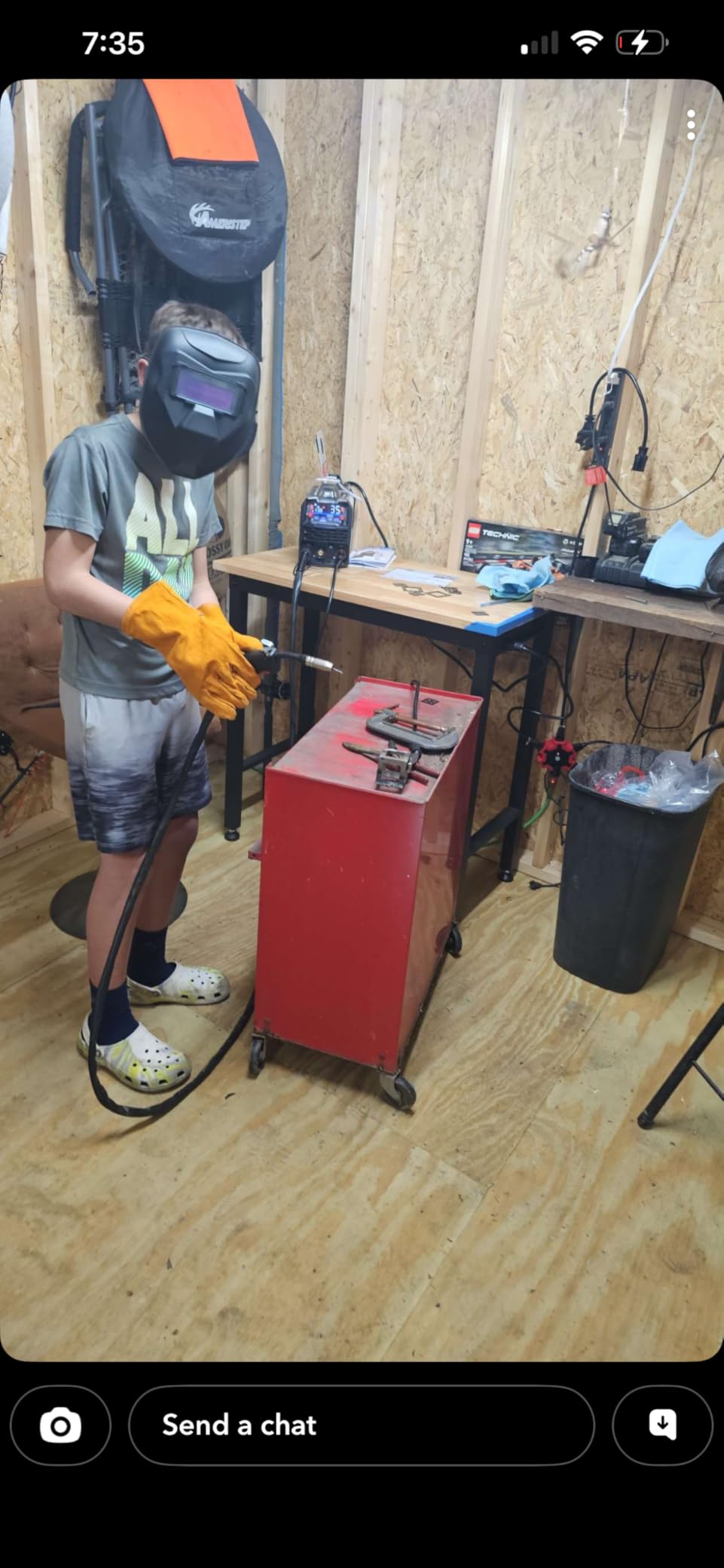 ANDELI 110V/220V MIG Welder 135A PULSE Flux Core/Lift TIG/Stick 4-in-1 | With Welding Helmet and Gloves, Synergic Control, Large LED Display, Beginner-Friendly, Portable for Home DIY Metalworking customer photo 2