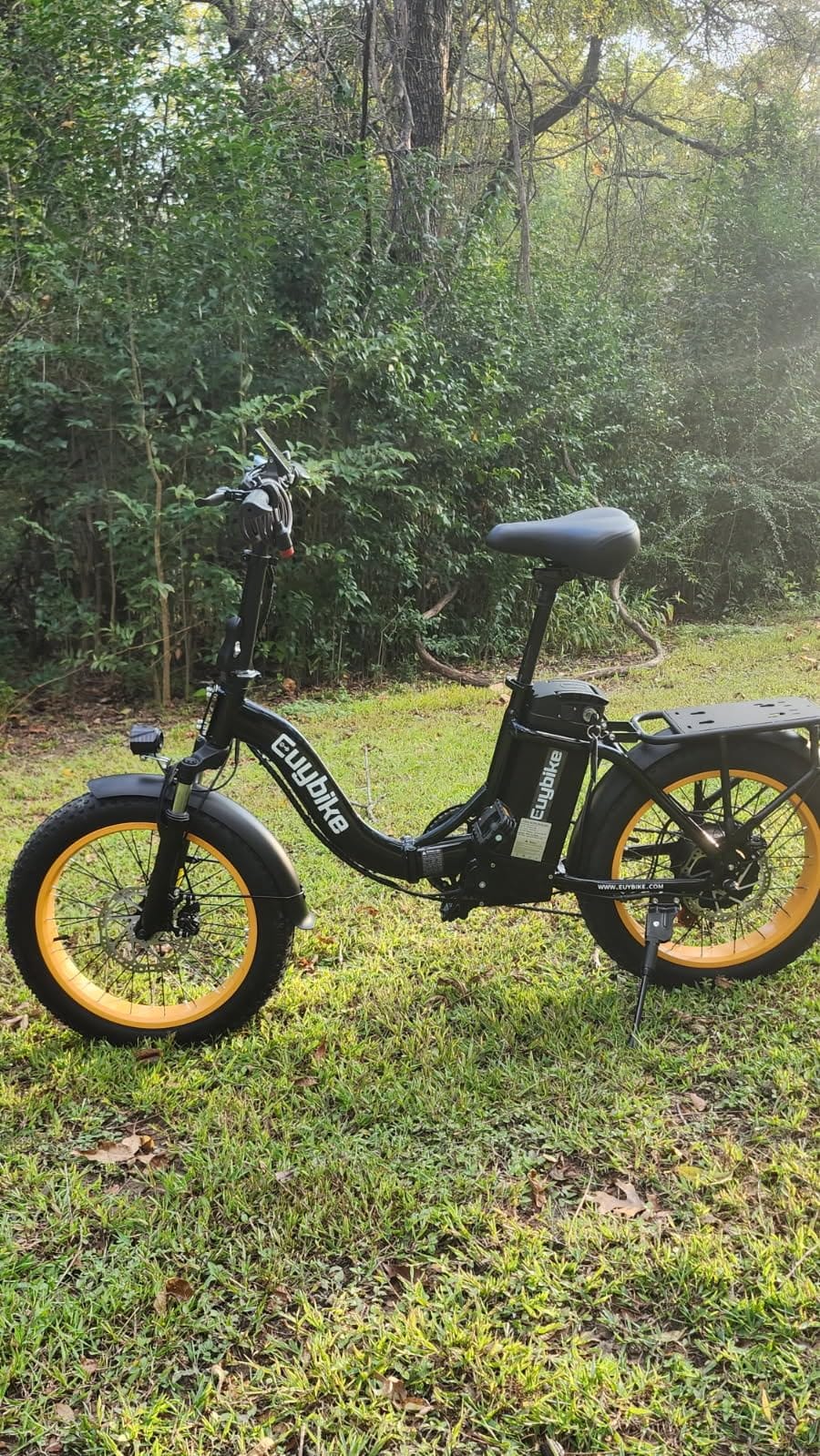EUYBIKE Folding Electric Bike for Adults with Peak 1000W Motor, 48V 20AH Battery up to 80 Miles, 20