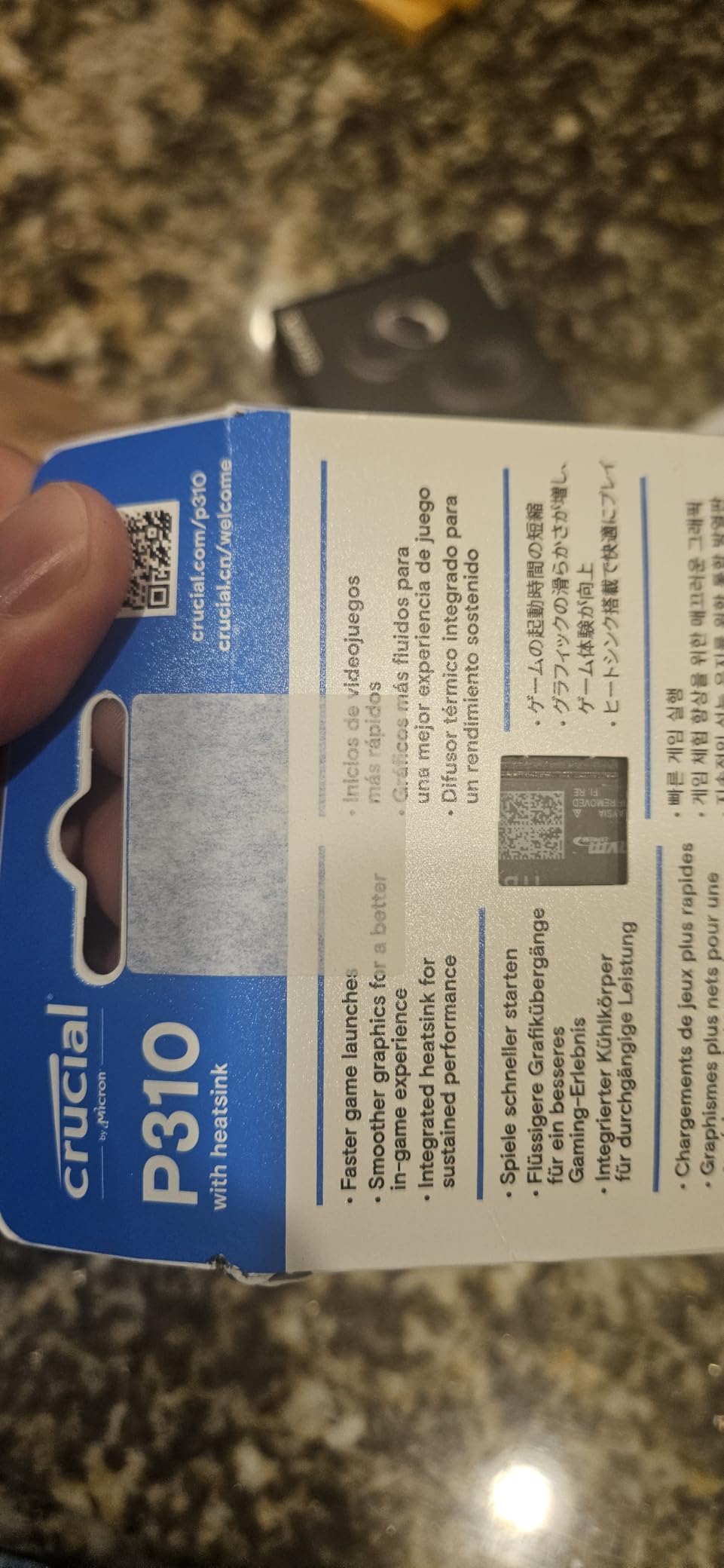 Crucial P310 2280 1TB PCIe Gen4 NVMe Gaming PS5 SSD with Heatsink, Up to 7,100MB/s, PlayStation5, Laptop & Desktop (PC) Compatible, Solid State Drive - CT1000P310SSD5-01 customer photo 1