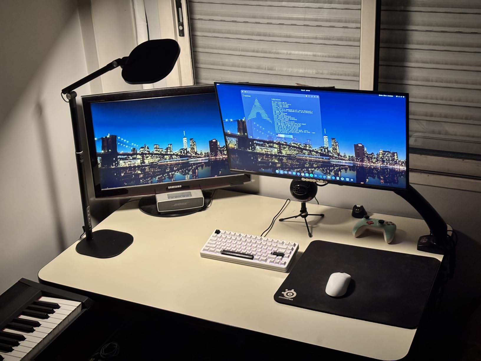 LitONES Tall LED Desk Lamps Home Office, Edge-Lit Eye-Care, 50 Light Modes | 40