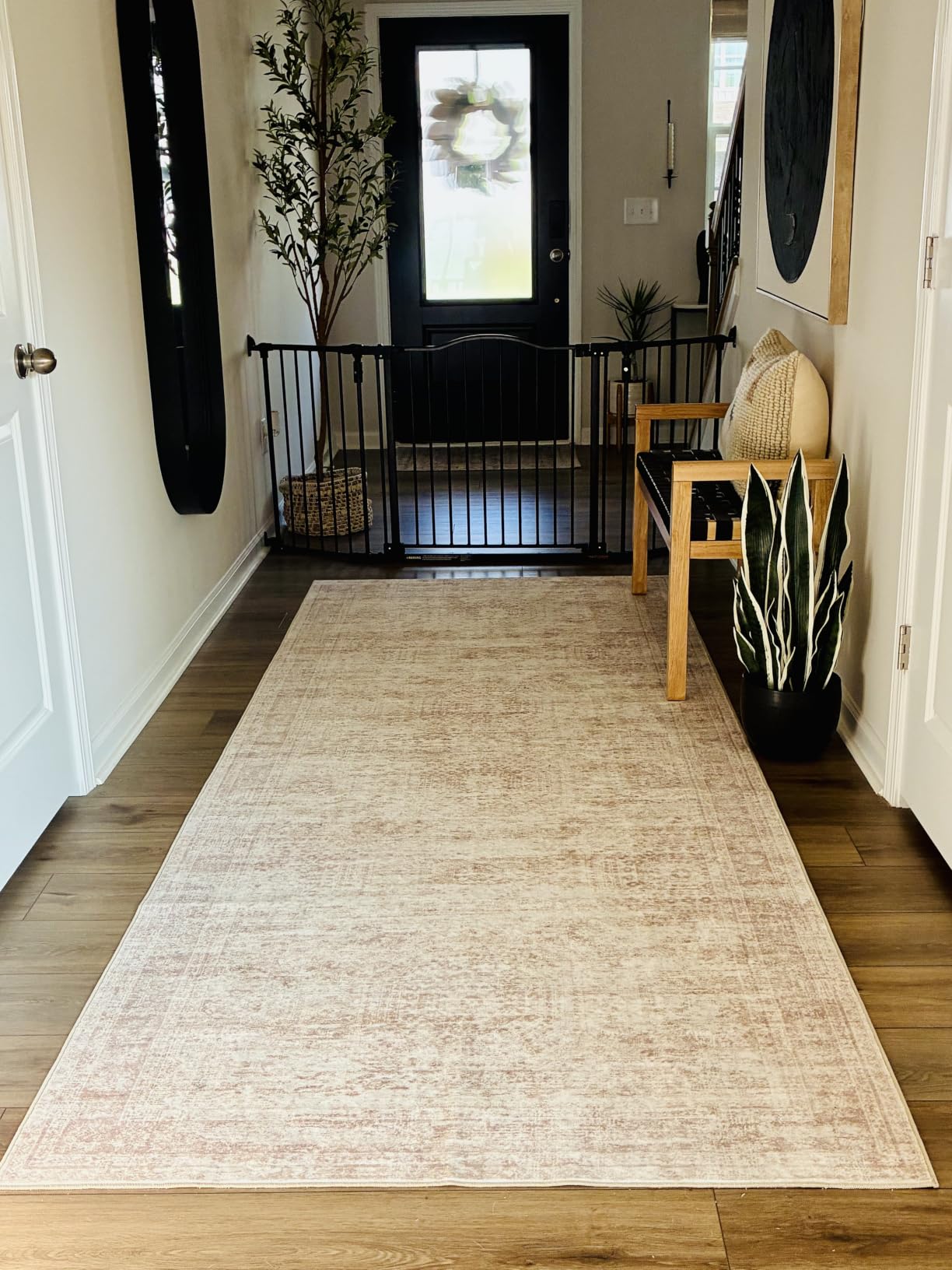 2x8 Runner Rug Non Slip,Washable Hallway Runner Rug,Beige | Neutral Rugs for Kitchen,Entryway,Bedroom,Bathroom,Nursery Room,Thin,Soft Runner Rug,Stain Resistant Indoor Carpet customer photo 1