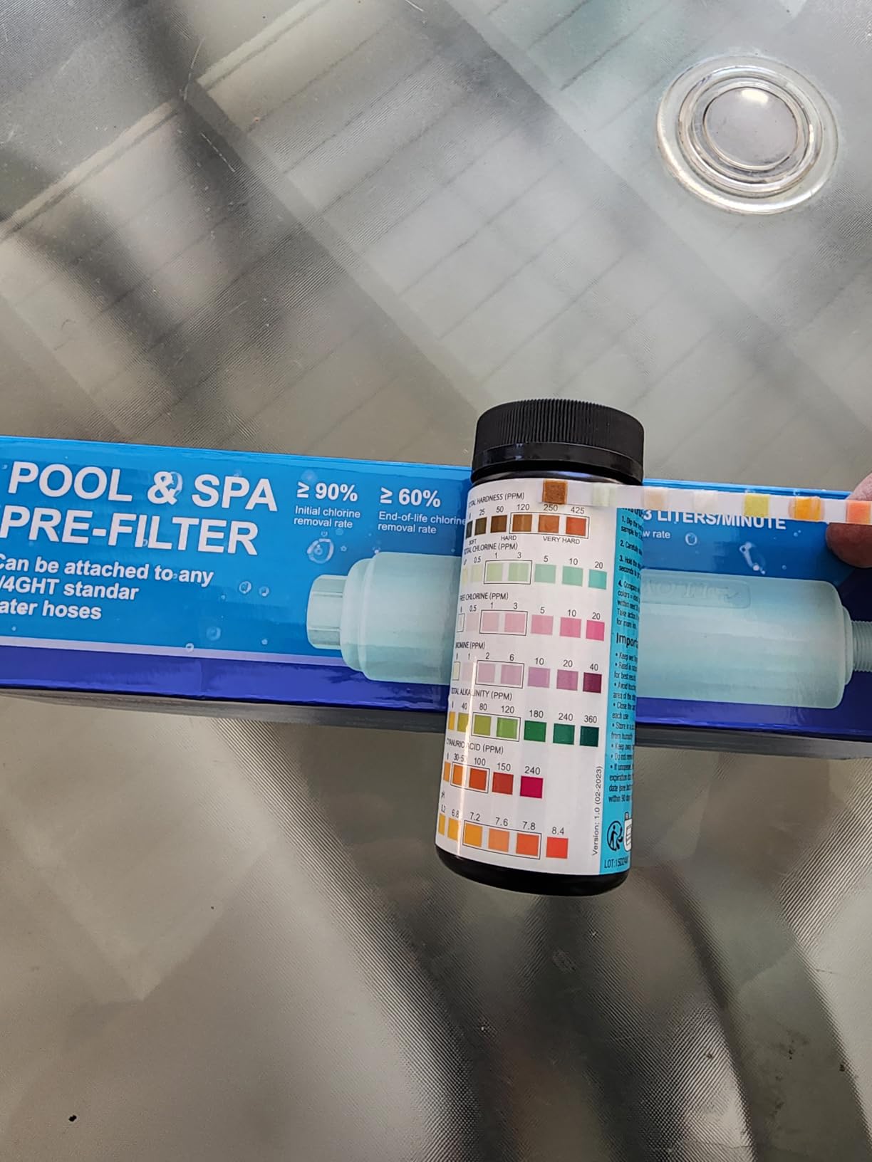 Garden Hose Filter for Filling Pool/Hot Tub/Spa, Greatly Reduces Sediment, Chlorine, Heavy Metals and Odors, Standard 3/4