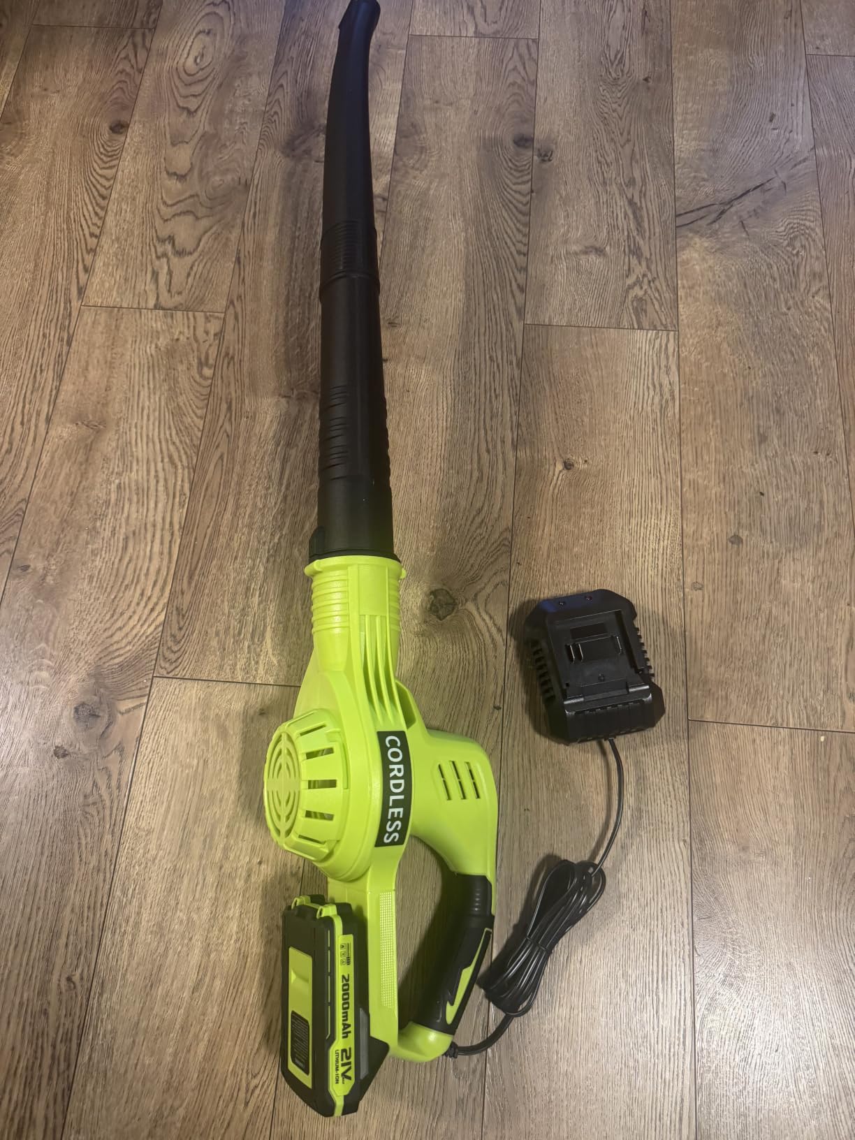 Leaf Blower Cordless 21V Electric with 2 Batteries and Charger Lightweight customer photo 2