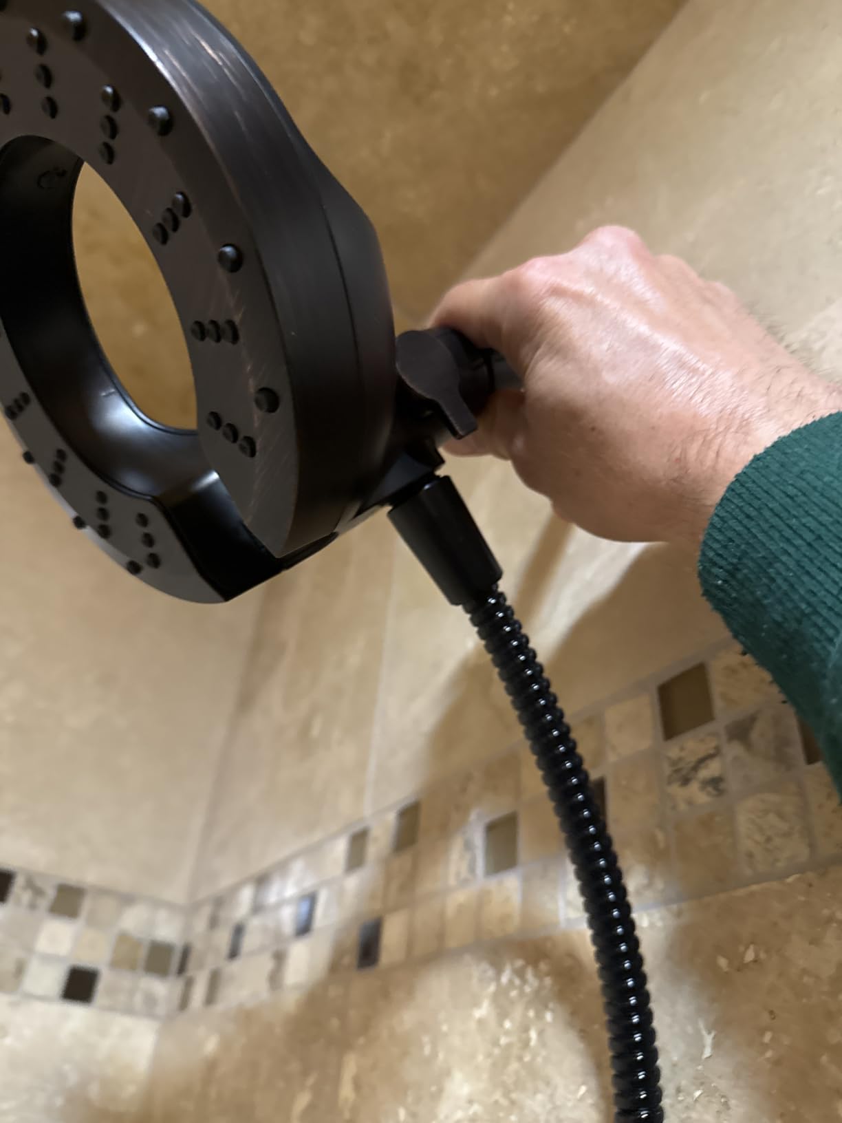 Delta 6-Setting In2ition 2-in-1 Dual Shower Head with Handheld High Pressure ProClean Spray, Brushed Nickel Detachable Shower Head with Hose, 1.75 GPM Flow Rate, Satin Nickel 75655SN customer photo 2