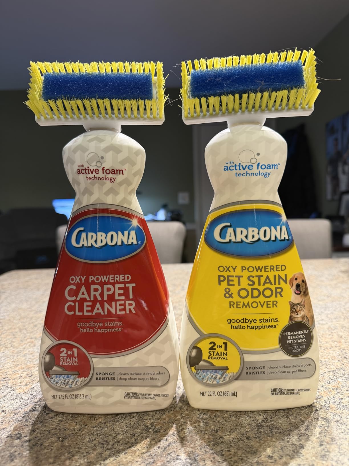 Carbona 2-in-1 Oxy-Powered Pet Stain & Odor Remover (13.5 Fl Oz), Carpet Spot Cleaner Removes Urine Odor, Lifts Mud & Vomit Stains, Prevents Resoiling customer photo 1