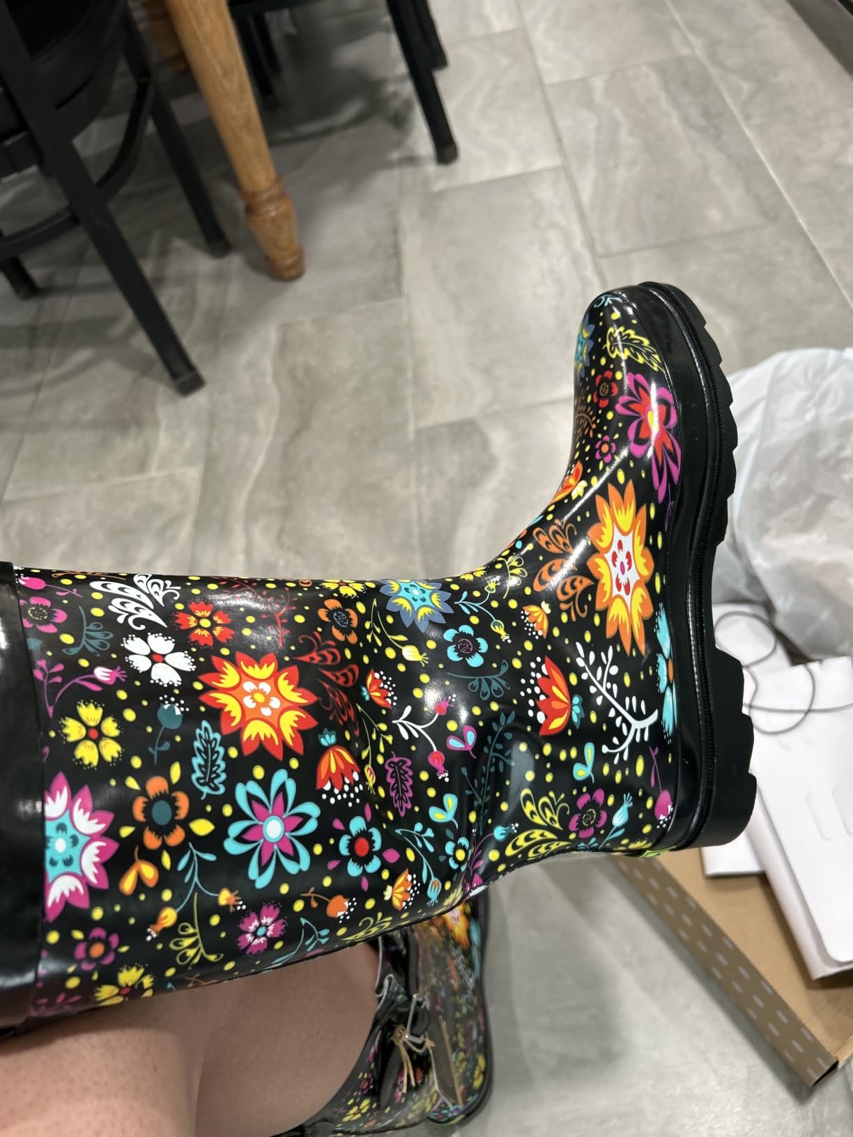 Western Chief Women's Tall Waterproof Rain Boot Outdoor Garden Shoes customer photo 2