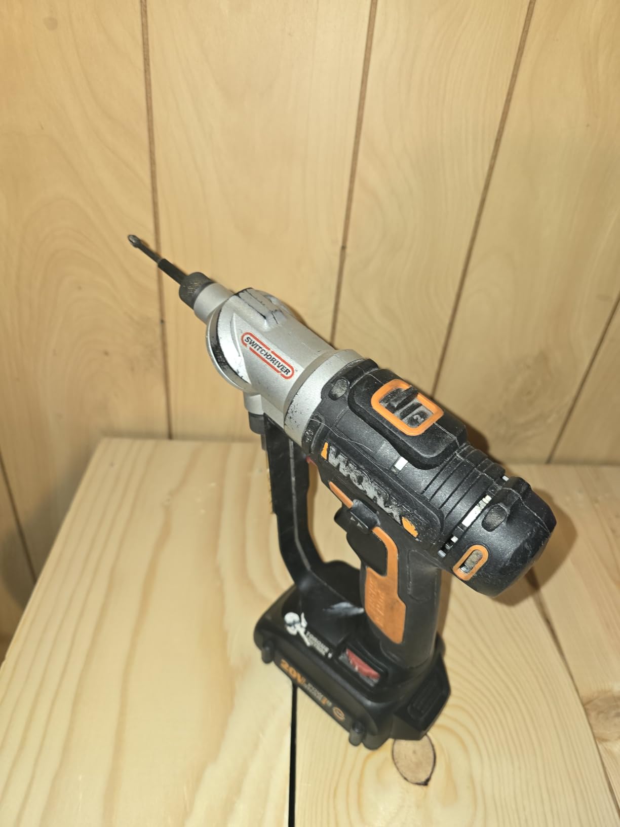 WORX Cordless Drill Driver, 20V Brushless, SwitchDriver 2-in-1, WX177L.2 | Rotating Dual Chucks, 445 in-lb Torque, 85-Piece Accessory Kit, Battery & Charger Included, PowerShare customer photo 1