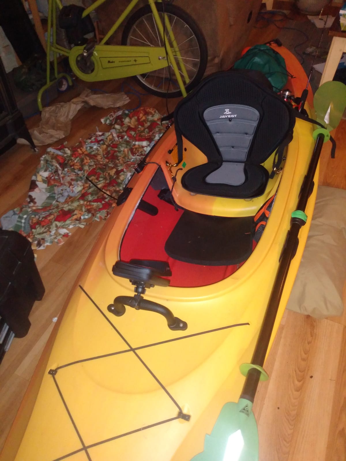 JAYEGT Kayak Seat Deluxe Padded Back Canoe Seat with Back Support ，SUP Paddle Board Seats Fishing Seat for Universal Sit with Detachable Storage Bag and 4 Adjustable Straps. (2Pcs Kayak seat) customer photo 2