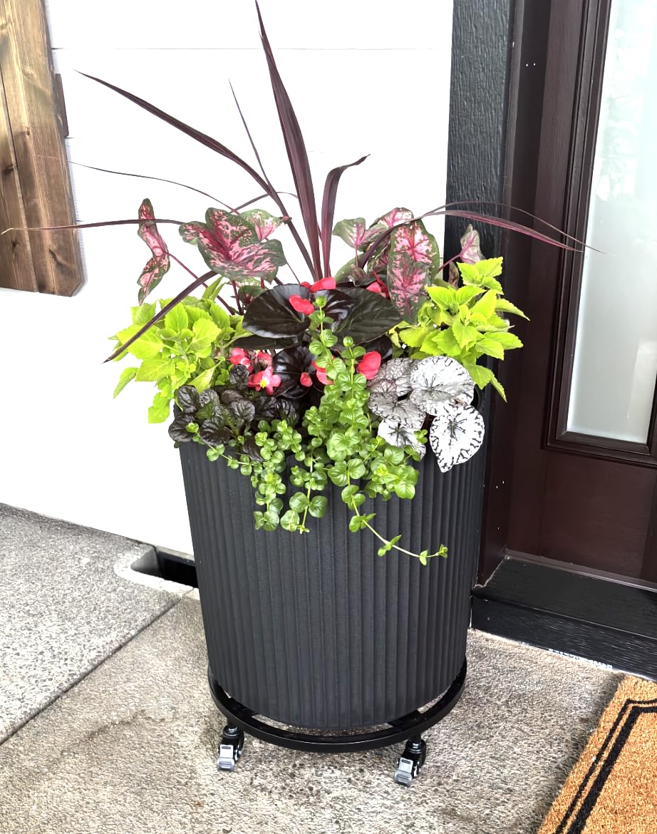 Veradek Demi Series Planter - Large Round Outdoor Planter | Made From a Durable Plastic-Stone Composite With Pre-Drilled Drainage Holes. Modern Porch/Patio Decor customer photo 2