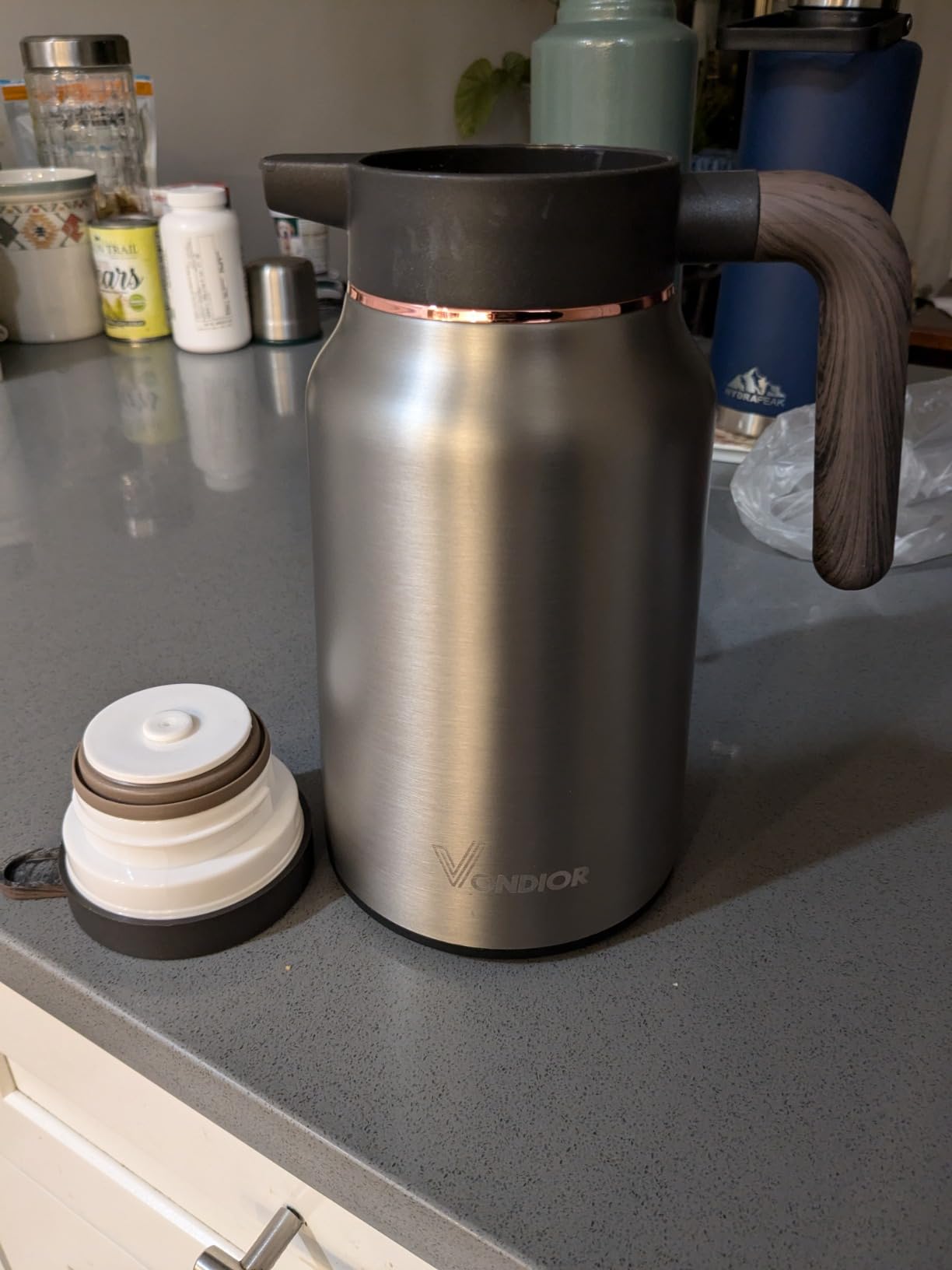 Airpot Coffee Dispenser with Pump - 169 Oz Insulated Stainless Steel Coffee Carafe - Thermal Beverage Dispenser - Coffee Urn for Hot/Cold Water, Party Chocolate Drinks customer photo 2