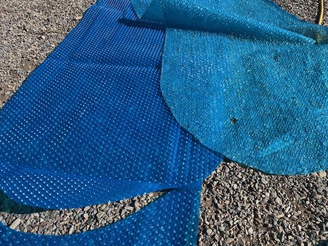 Solar Pool Cover 18 Foot Round, 10Mil Blue | For Inground & Above Ground Pools, Reduces Heat Loss & Water Evaporation, Easy Trim to Fit and Blocks Debris customer photo 2
